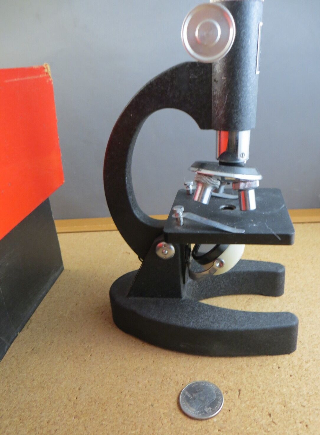 Vintage Microscope 100x 200x 300x In Original Box