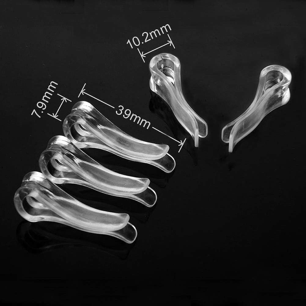 100 PCS Transparent U Shaped Plastic Alligator Clips for Clothes Ties Socks
