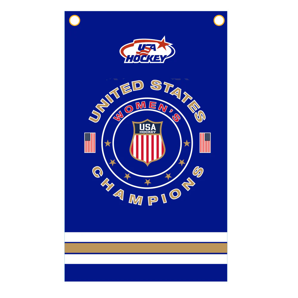 USA Hockey 2026 Women’s CHAMPIONS American Flag 36 inch x 24 inch