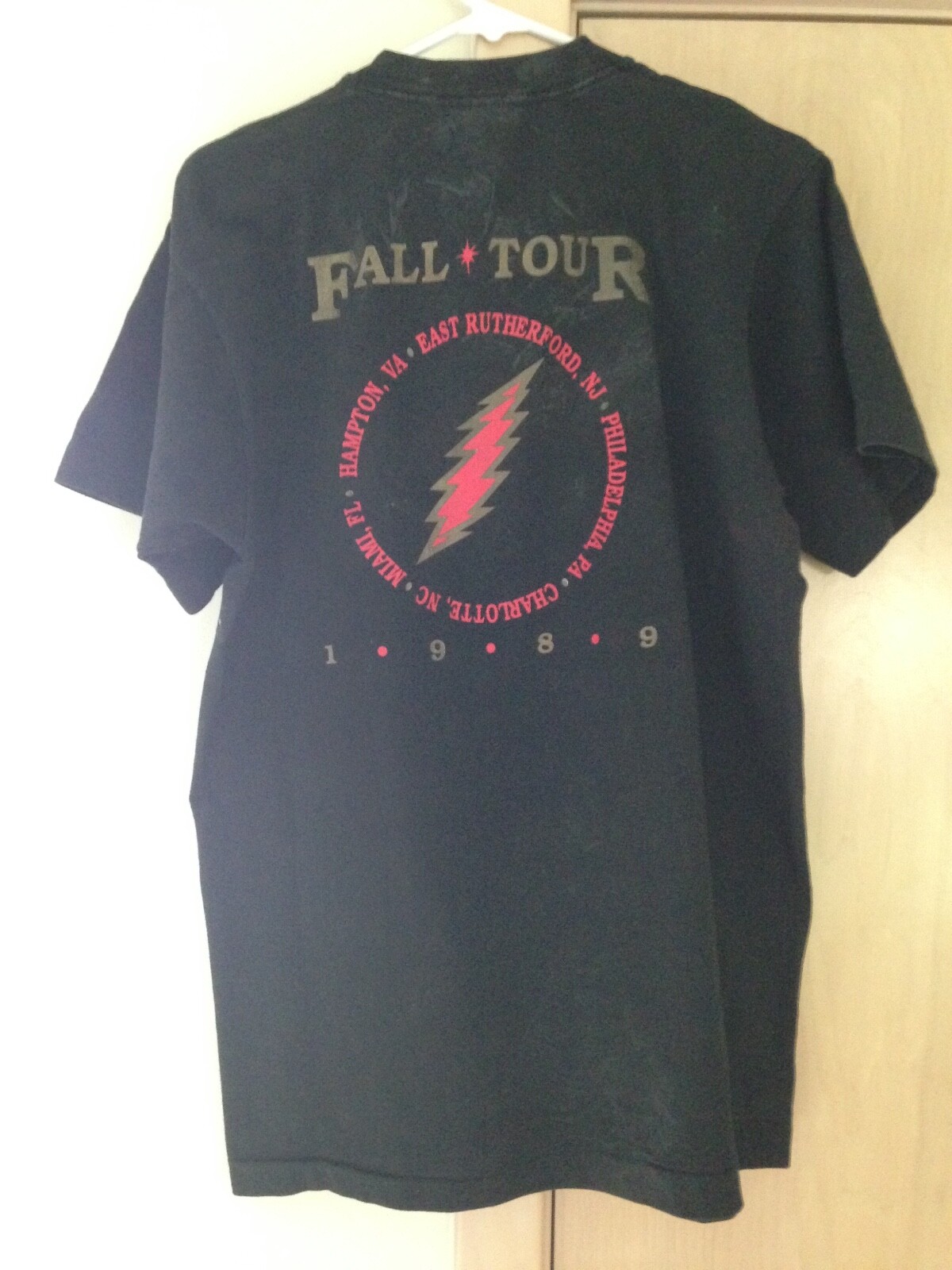 Grateful Dead 1989 FALL TOUR Vintage Shirt Warlocks Hampton Coliseum Miami RARE 