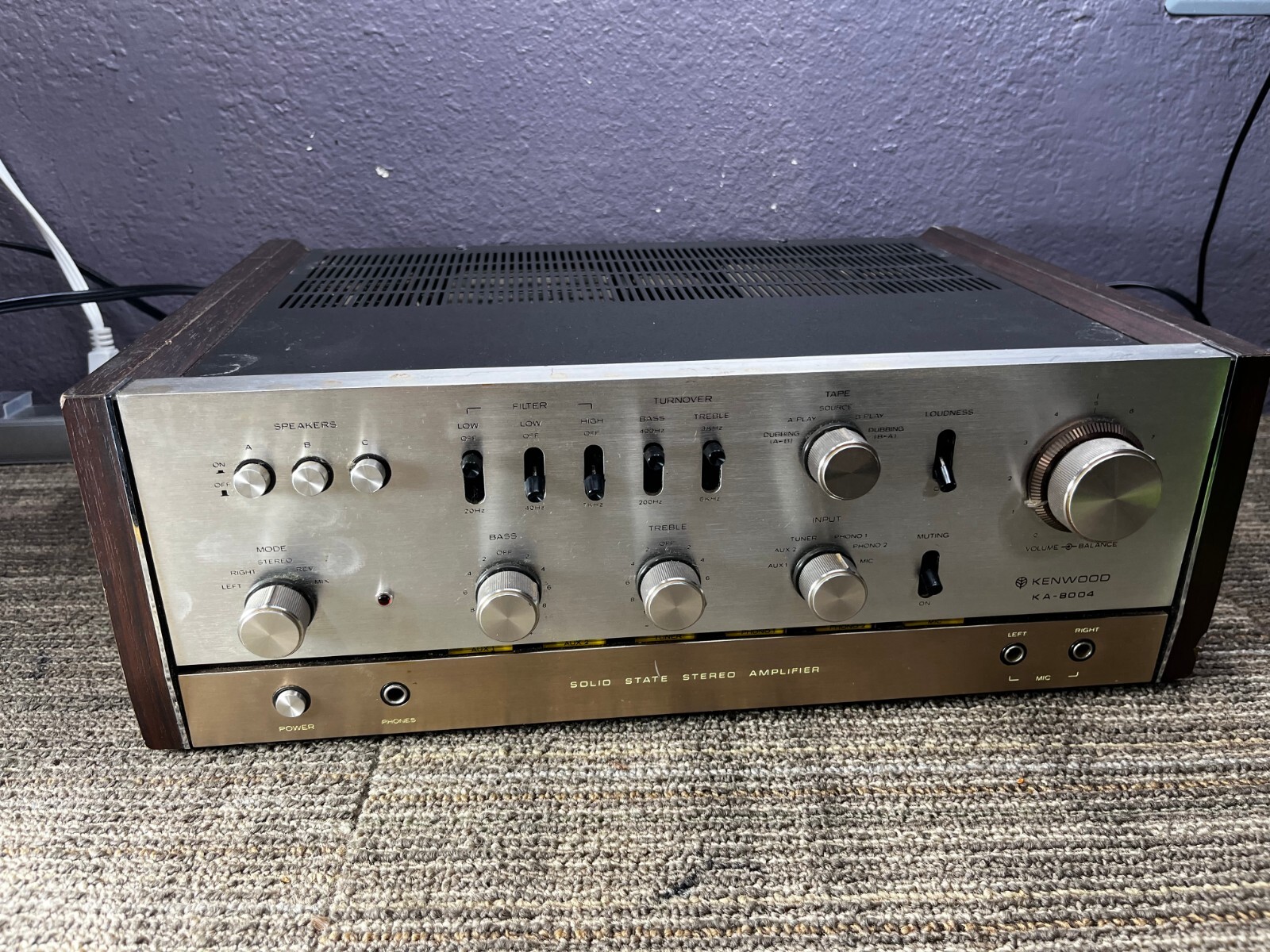 Kenwood KA-8004 Integrated Solid State Stereo Amplifier Untested 936736