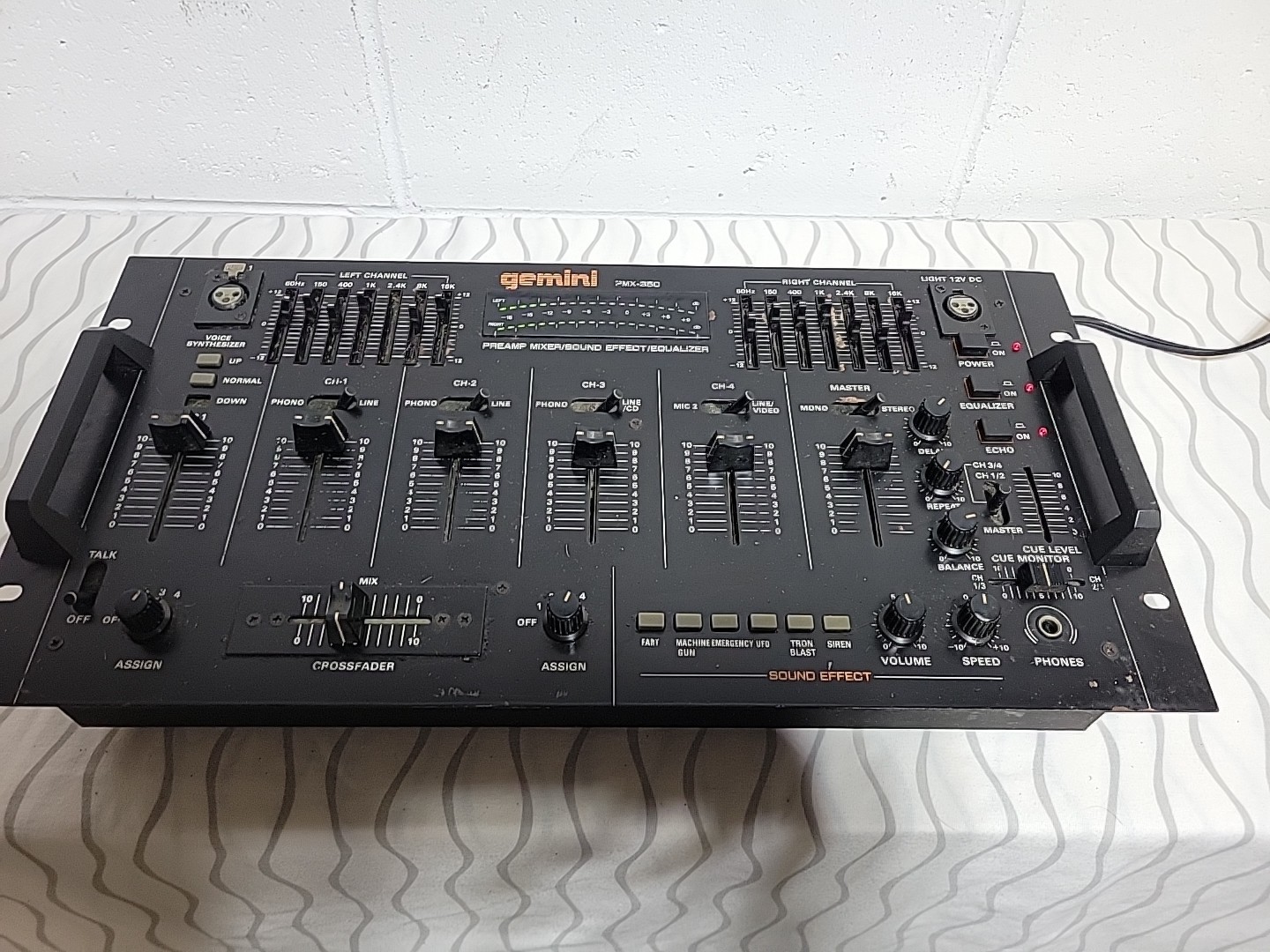 Vintage Gemini PMX-350 Preamp Mixer - PARTS/REPAIR - Missing Sliders/Button READ
