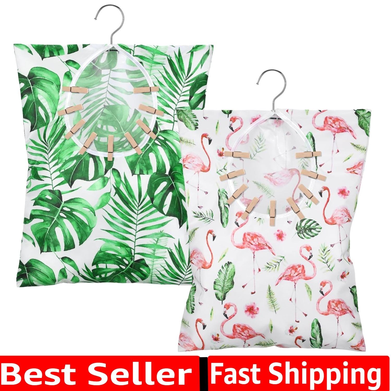 2 Pcs Clothes Pin Bag Clothespin Holder 15 x 11 in to Hang on Line Clothes Pi...
