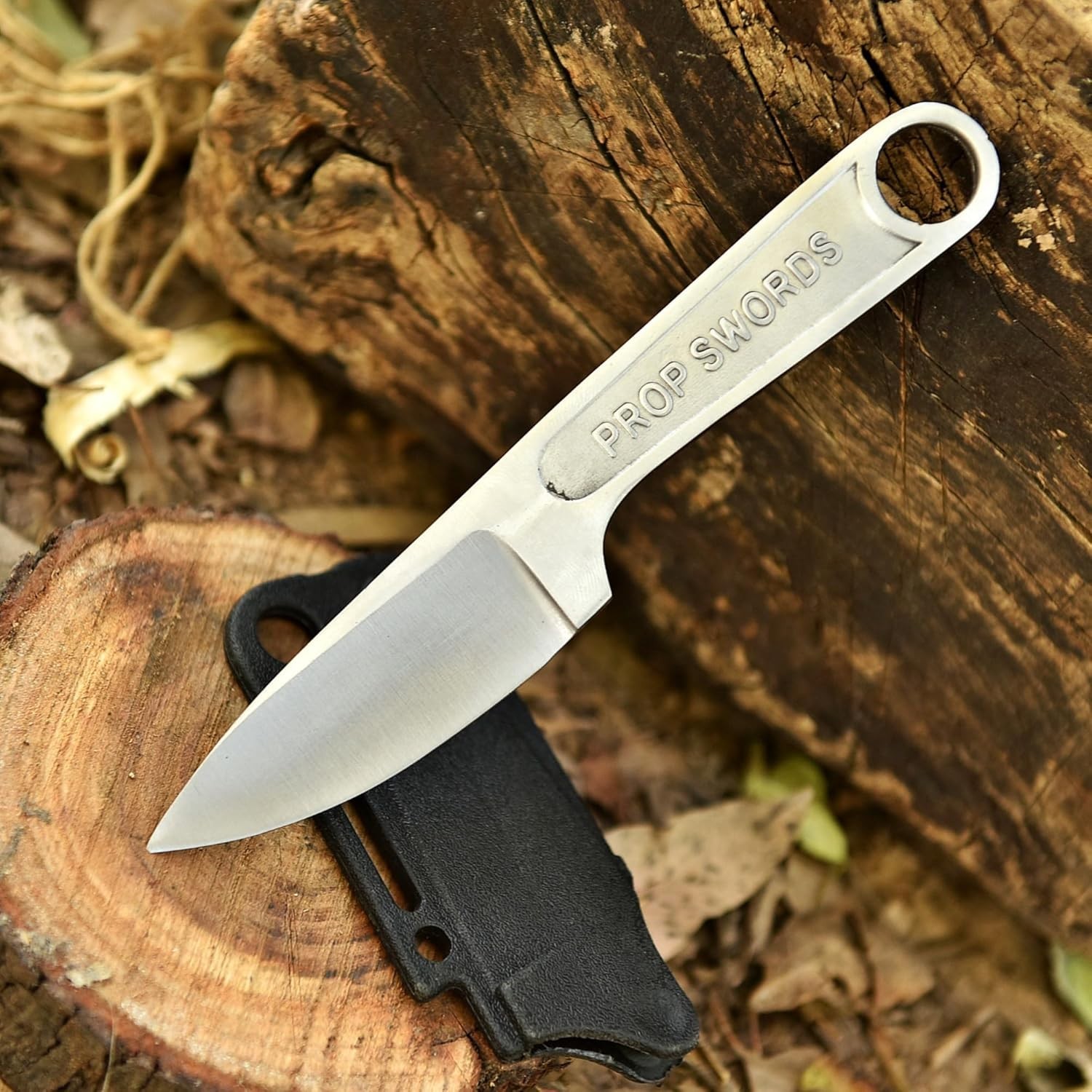 Razor Sharp Mini Fixed Bar Blade Knife with Genuine Kydex Sheath