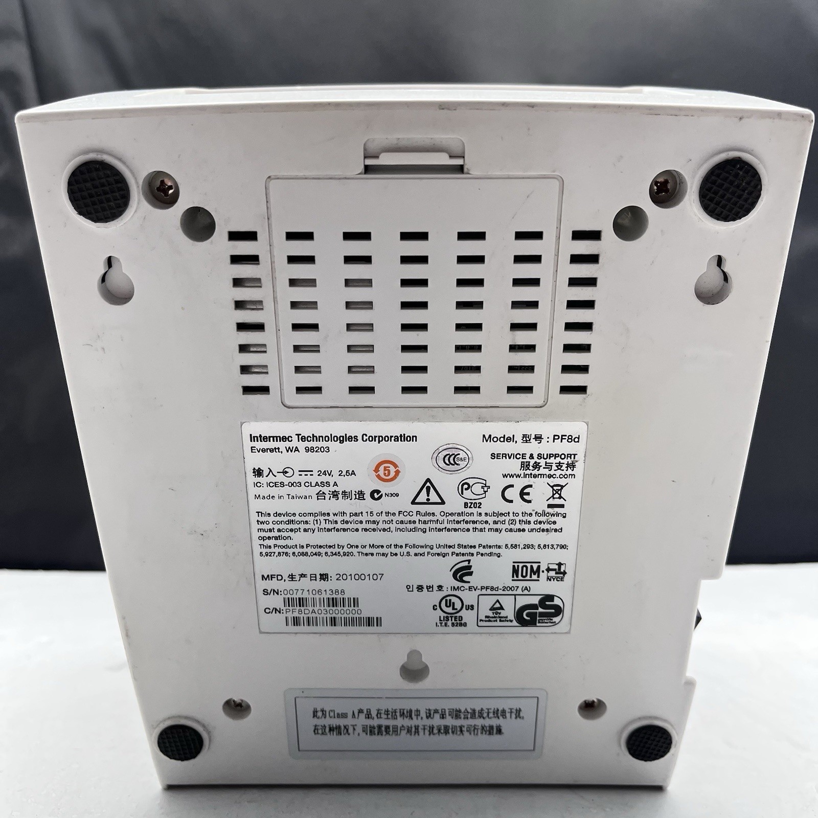 Intermec PF8d Thermal Shipping Label Barcode Printer USB D3