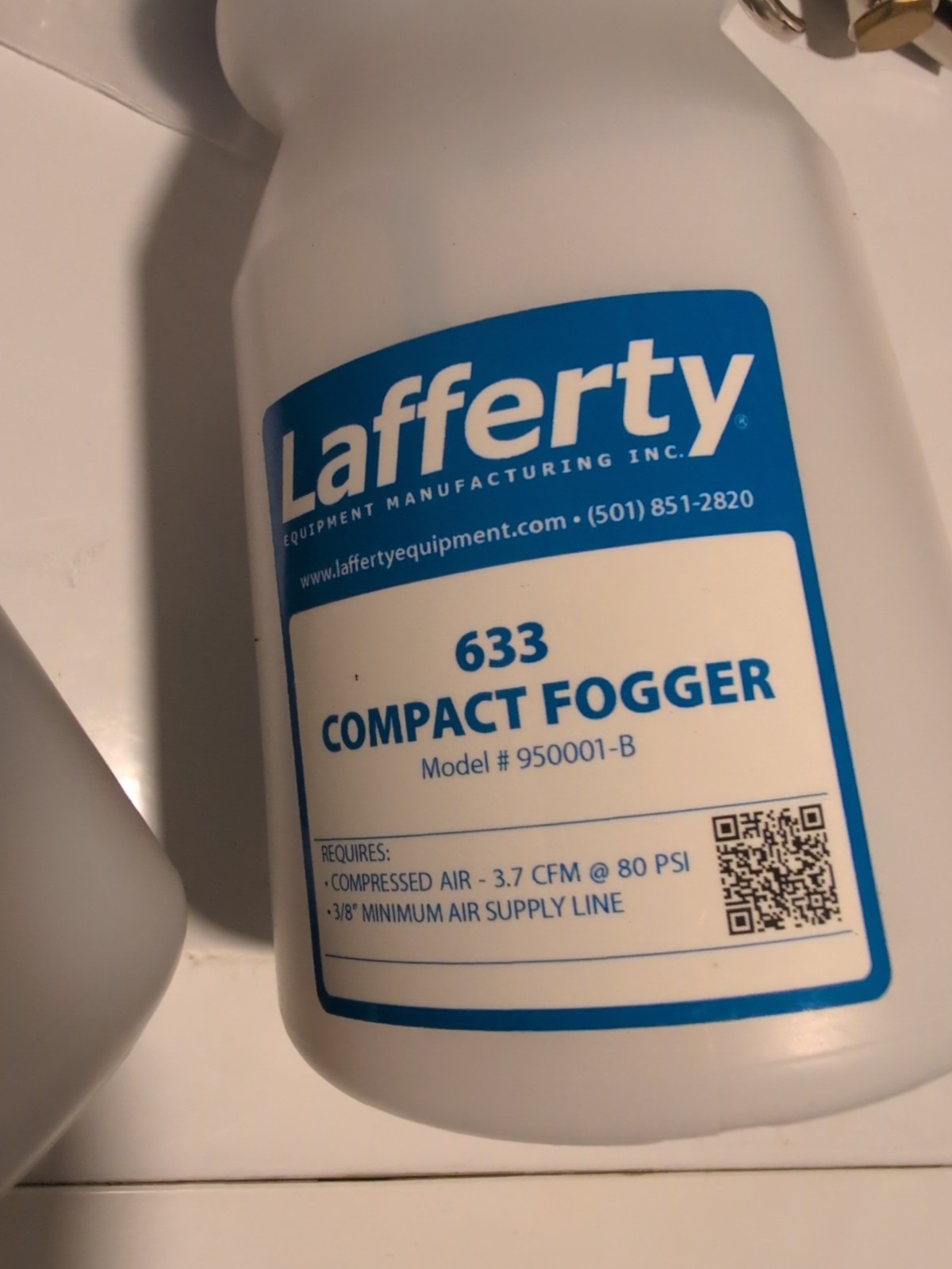 Lafferty LAVO Fogger Mister Pneumatic Model 950600 394 Blast Fogger