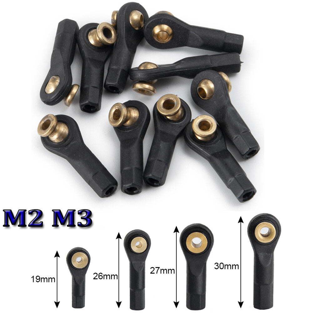 Plastic M2 M3 Link Tie Rod End Ball Head Joint for RC Crawler Boat Drift Car DIY