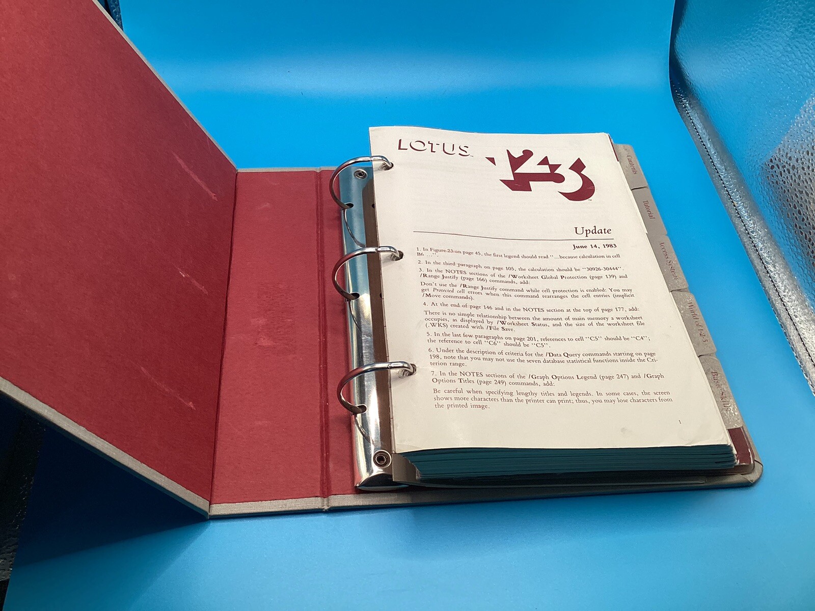 1983 Lotus 123 Spreadsheet Graphics Info Management Plus (No Software Included)