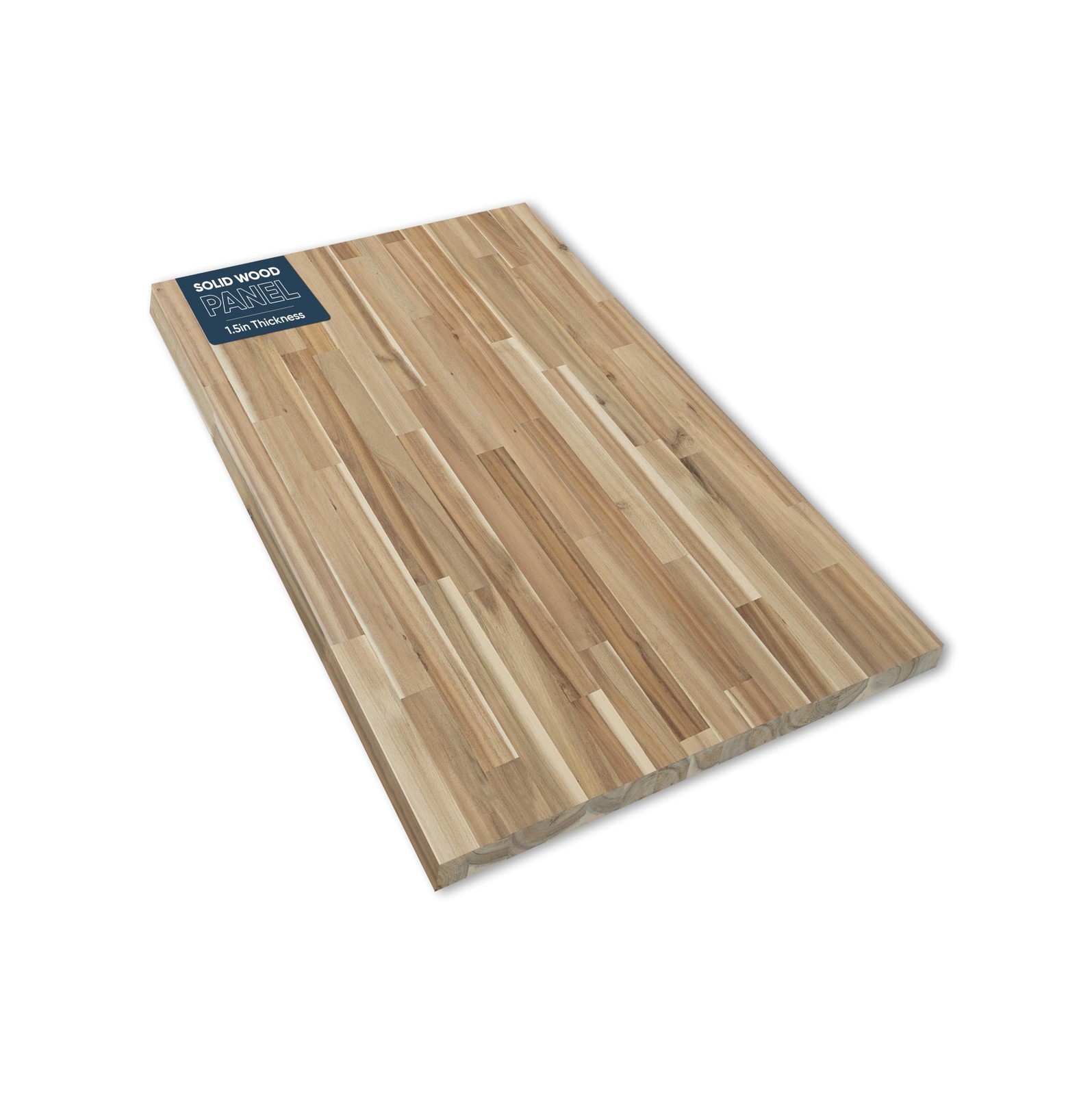 36''L x 25''W x 1.5''Th Acacia Solid Wood Butcher Block Countertop, Butcher B...