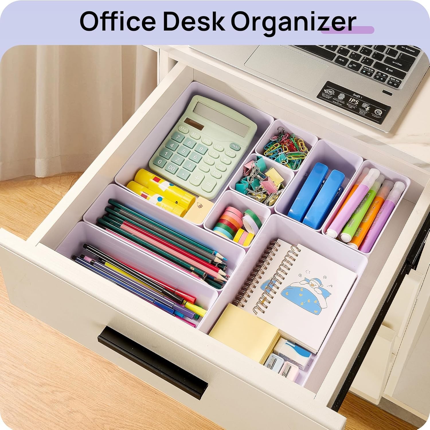 25 PCS Plastic Drawer Organizers Set, 4-Size Versatile Bathroom and Vanity Dr...
