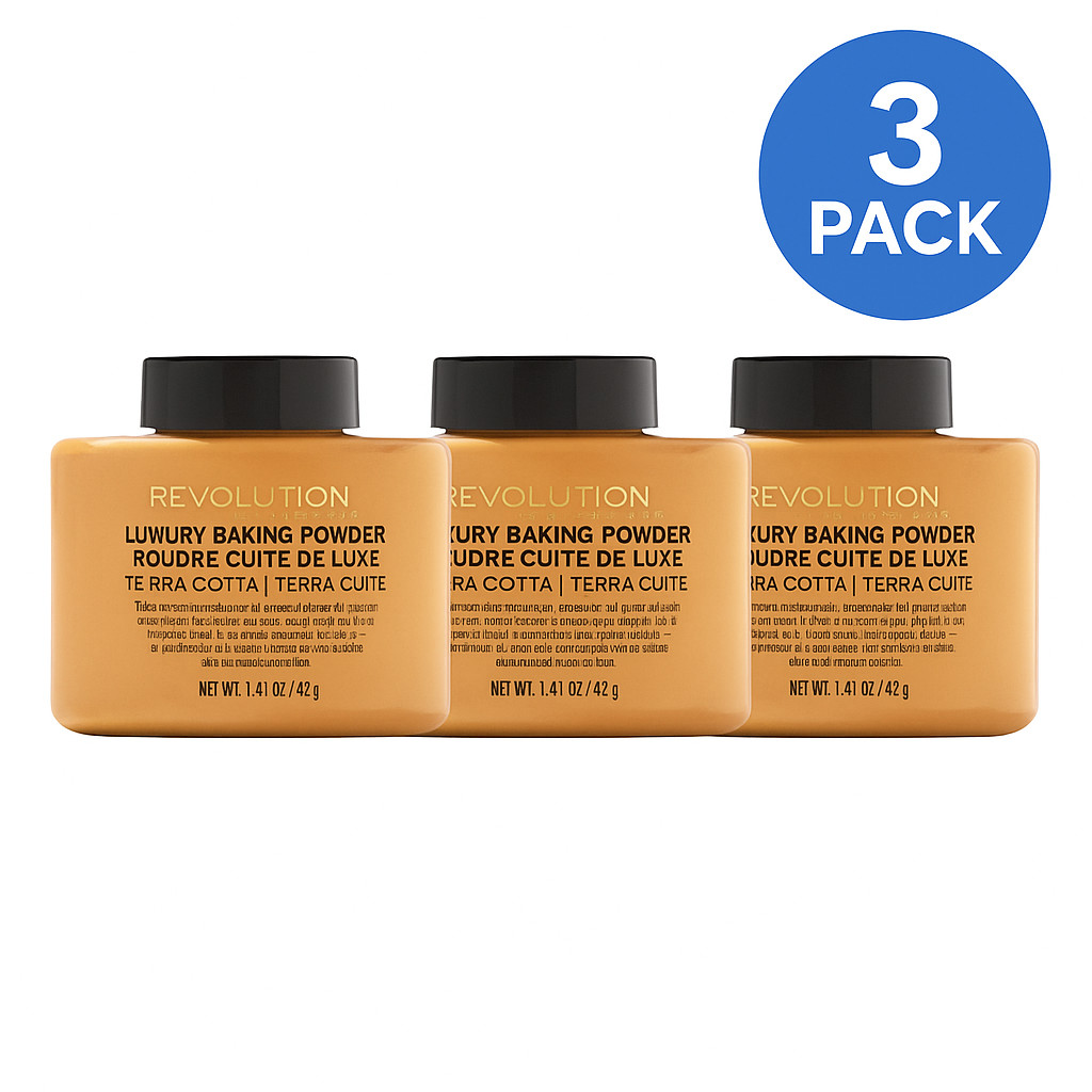 Revolution Luxury Baking Powder Terra Cotta 1.47 oz 3 Pack New