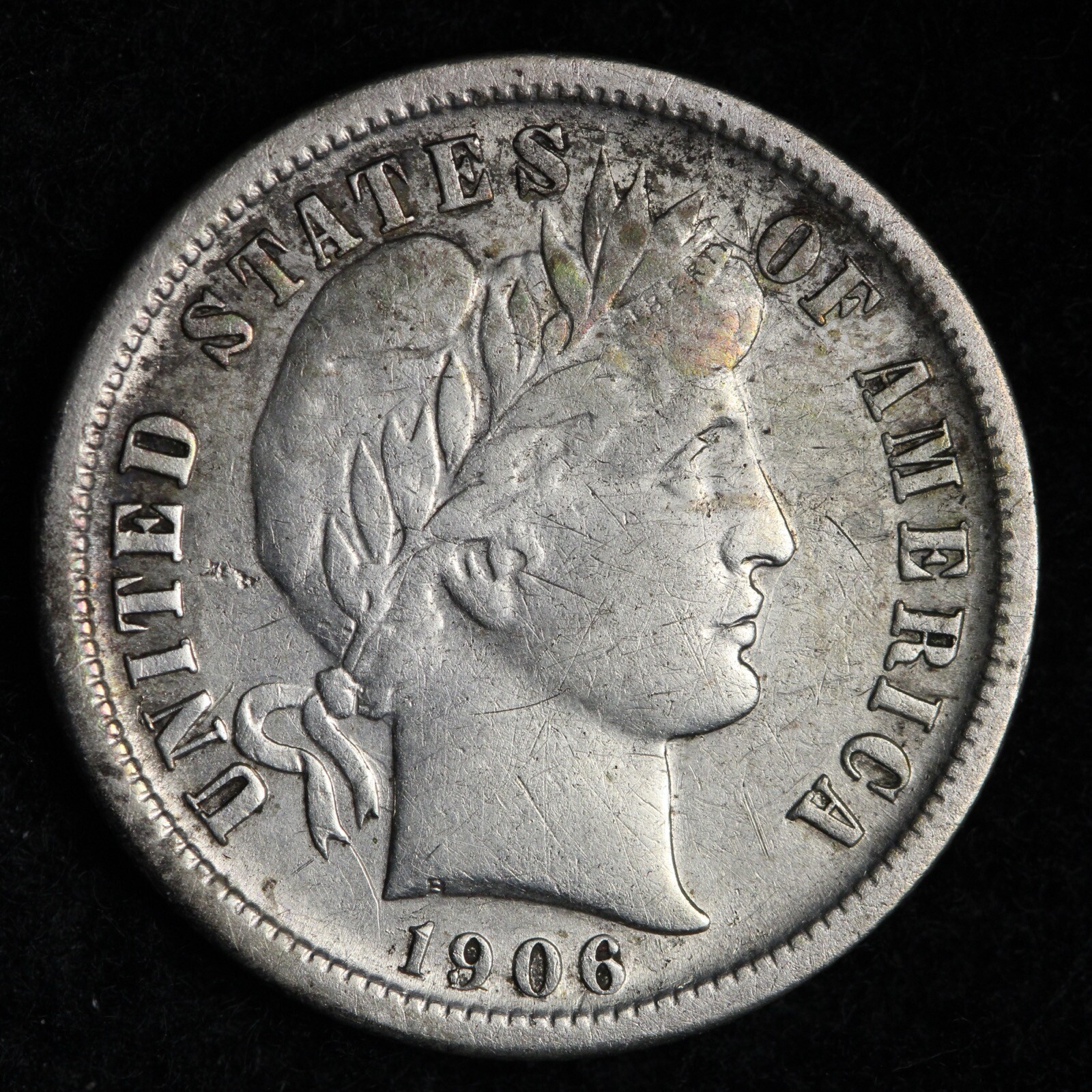 1906-O Barber Silver Dime AU E276 RTNP