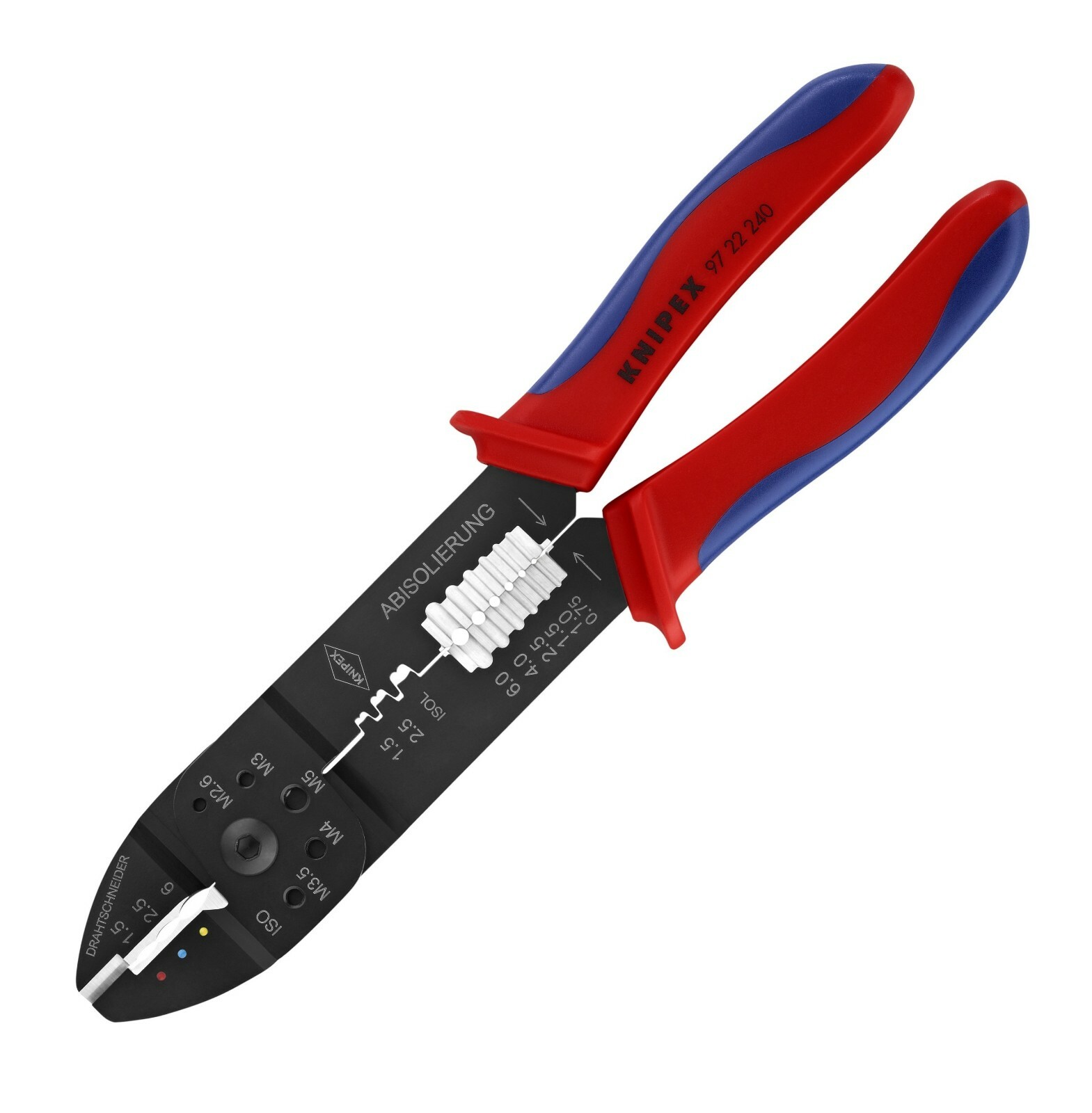 Knipex Crimping Pliers and Wire Stripper w End Cutter 9-1/2" Metric 9722240