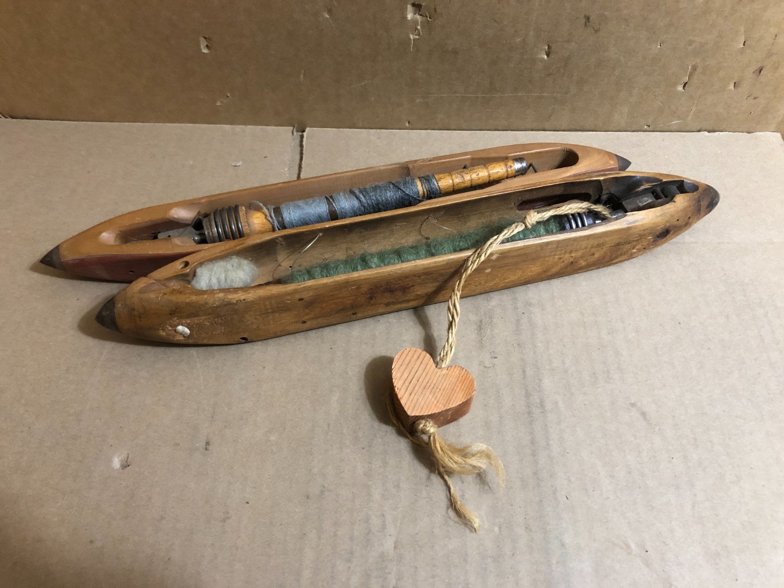 vintage weaving wood looms lot of 2 GERMAN MADE