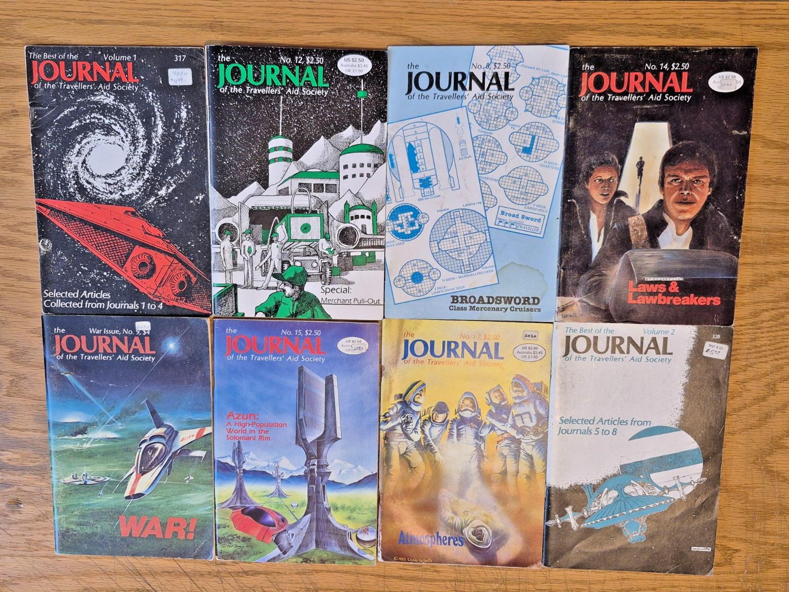 Journal of the Travellers' Aid Society, Lot of 8 Mags. Loren Wiseman. Ed. 1979