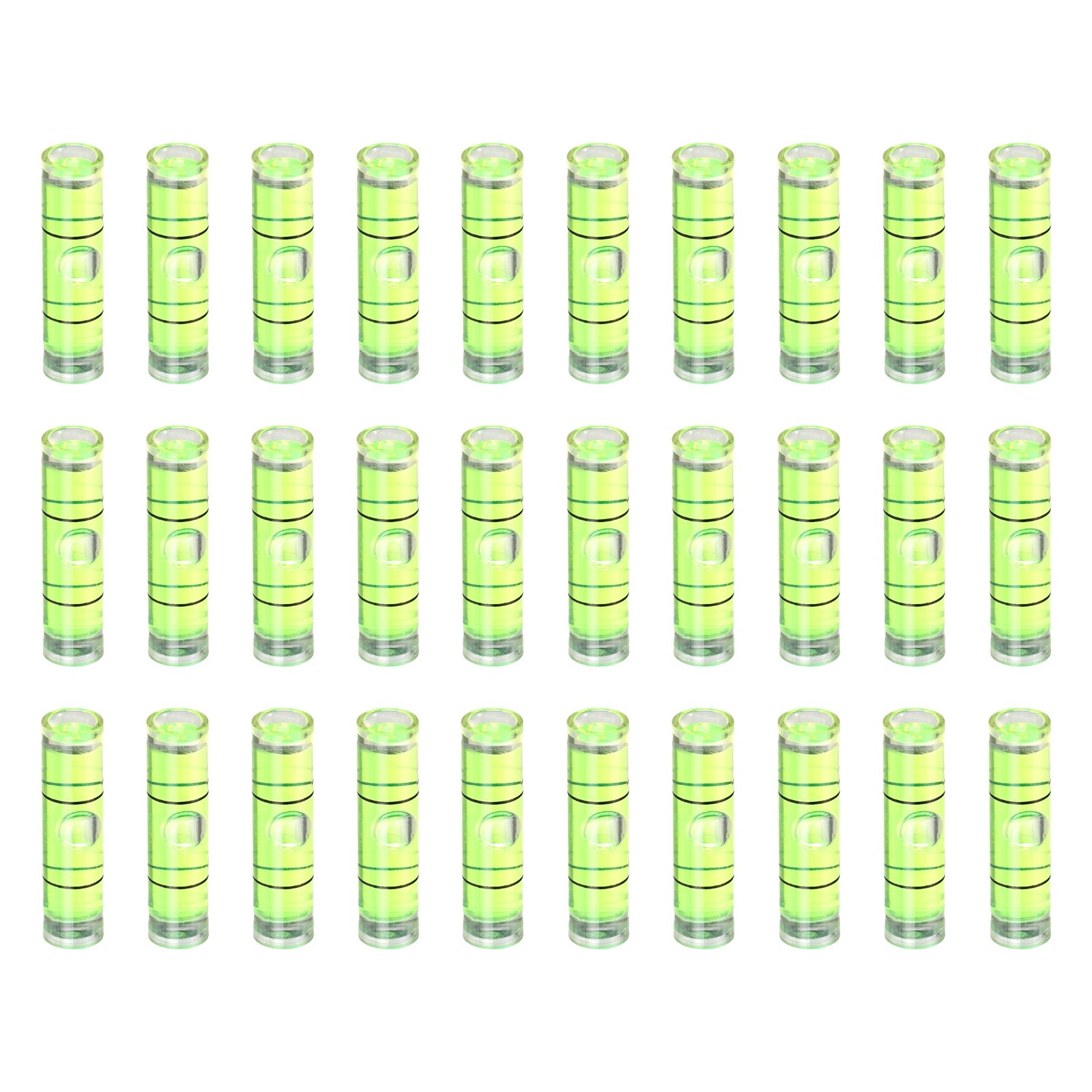 30pcs 24x6mm Small Cylindrical Bubble Level Vials Levels Measuring Tools]