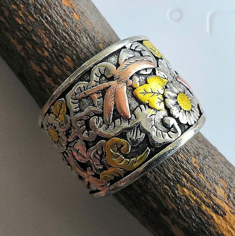 Boho 925 Sterling Silver Elegant Fashion Jewelry Charms Dragonfly Ring Size 10
