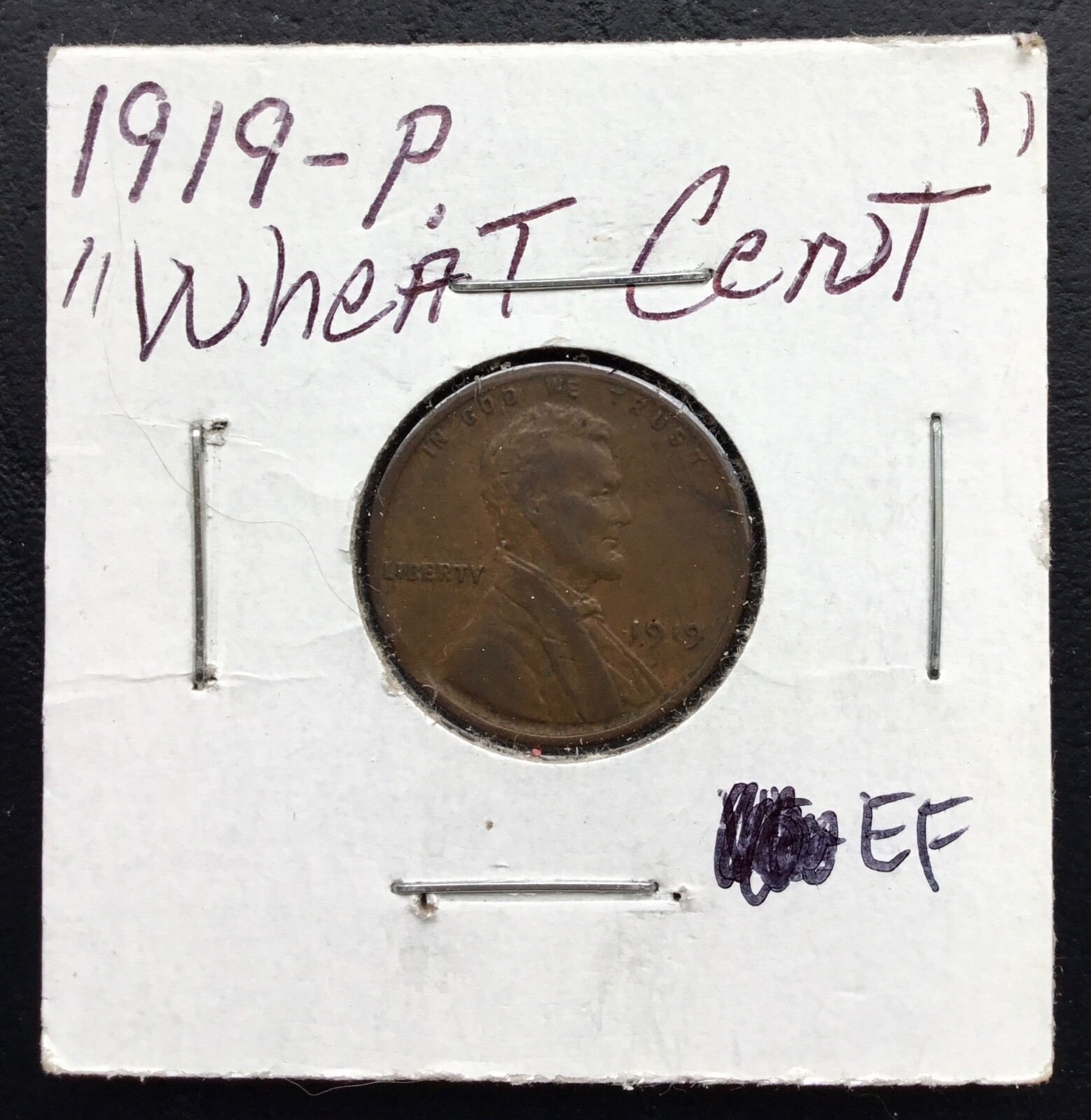 1919 1c RB Lincoln wheat cent penny