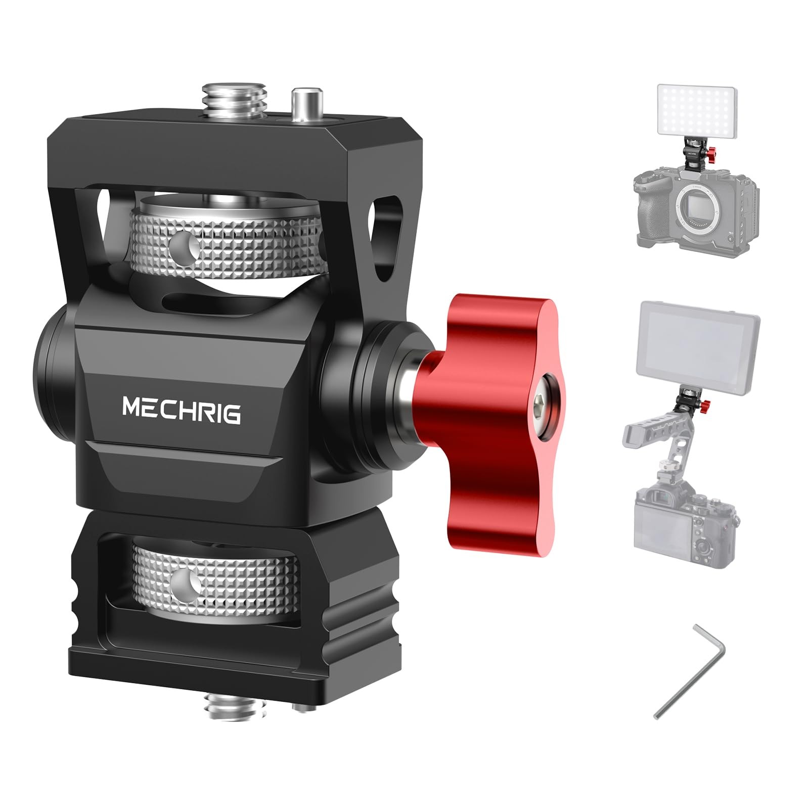 Camera Monitor Mount with 1/4″ Screw Aluminum Field Monitor Mount for Video L...