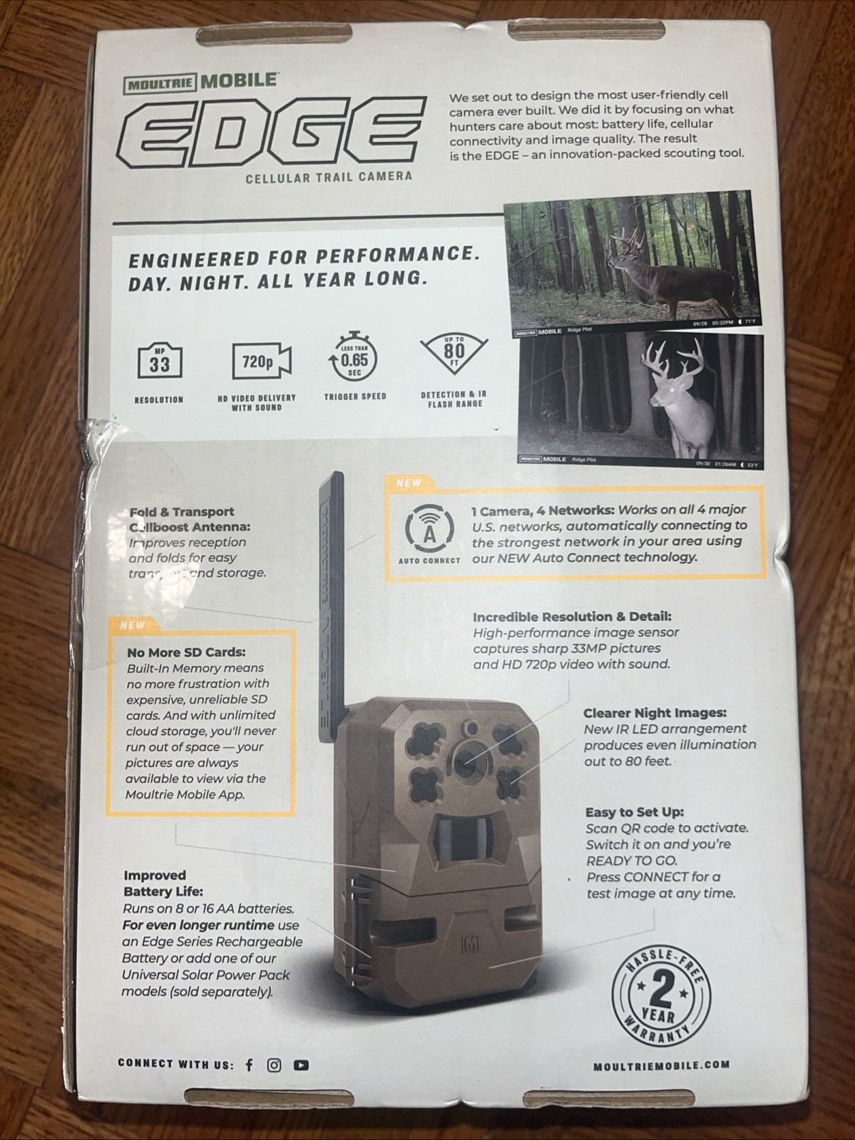 New Moultrie ‎Mobile Edge Cellular MCG-14076 Trail Camera NIB Game Deer Security