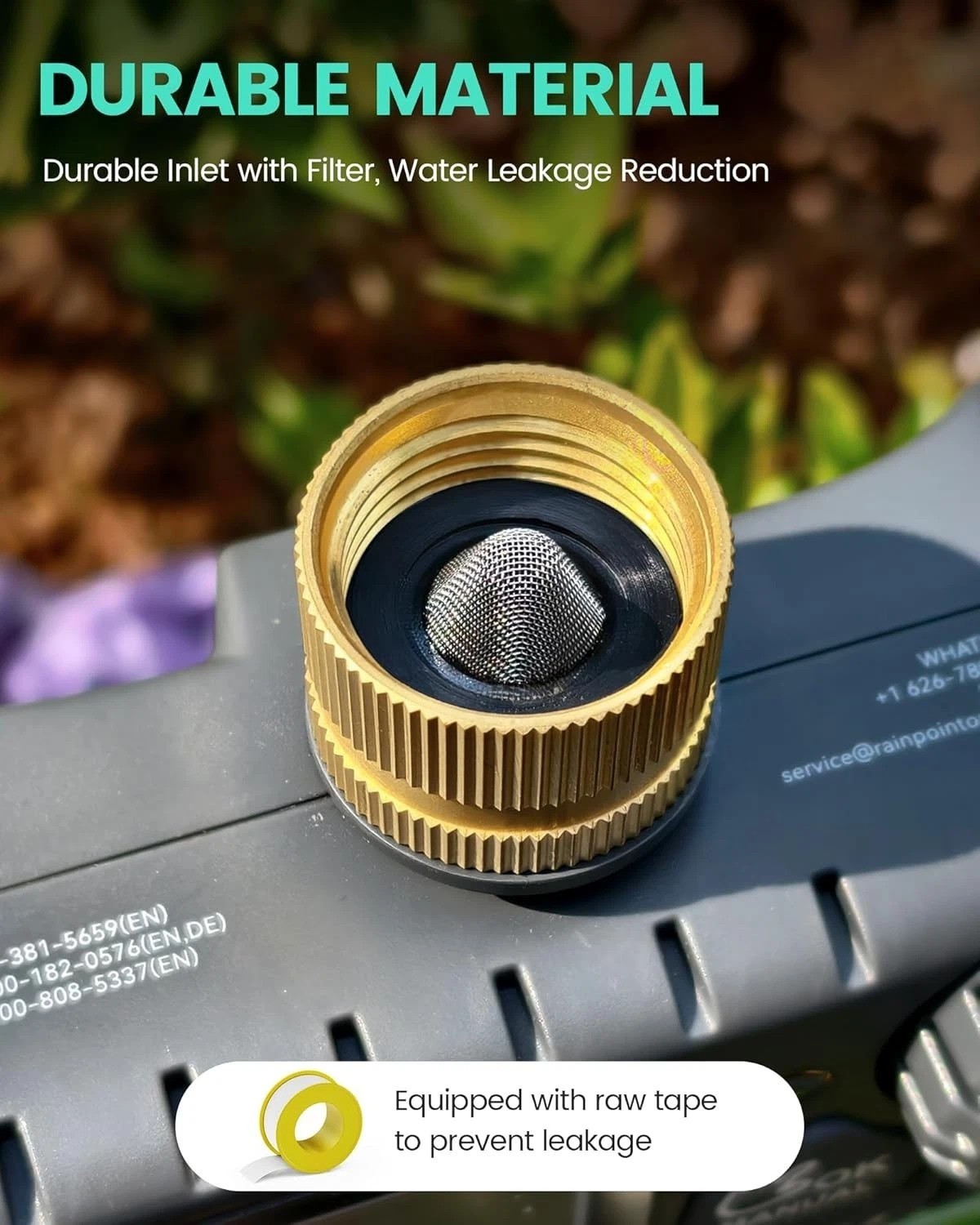 Programmable 2-Outlet Water Timer - Manual & Automatic Modes for Outdoor Use