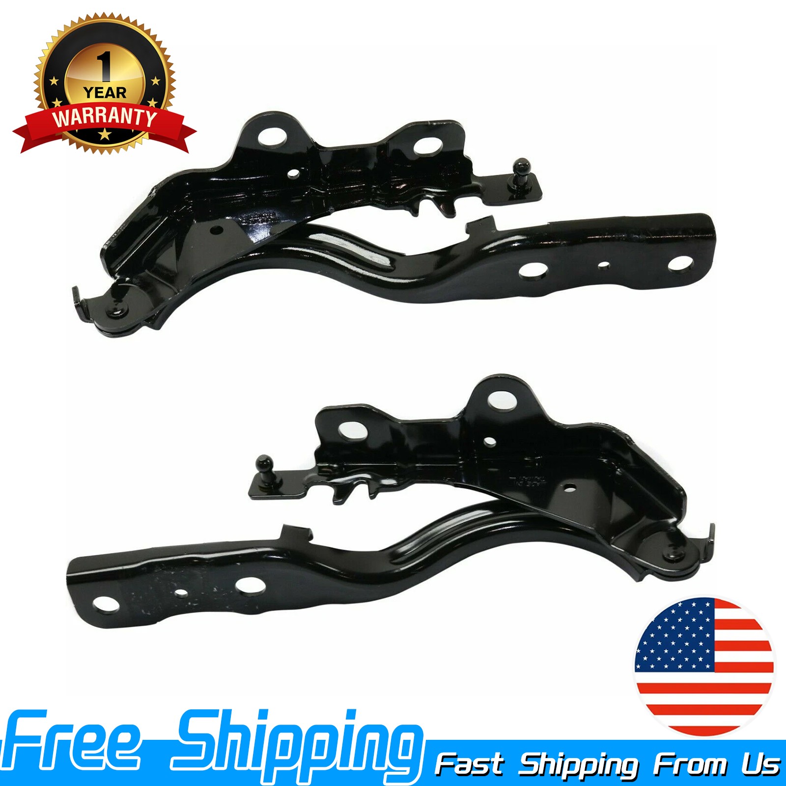 For Hyundai Sonata 2015-2019 Hood Hinges Driver & Passenger Side Pair Set of 2