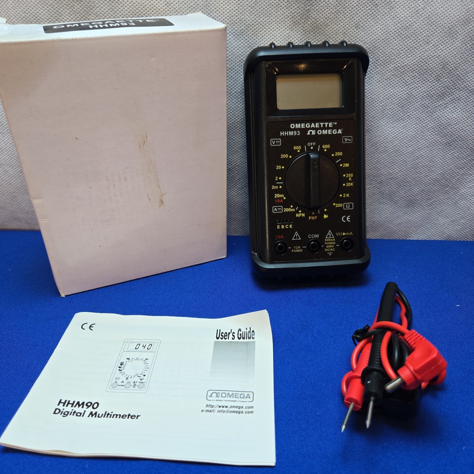 OMAGAETTE HHM 93 OMEGA DIGITAL MULTIMETER WITH PROTECTIVE CASE