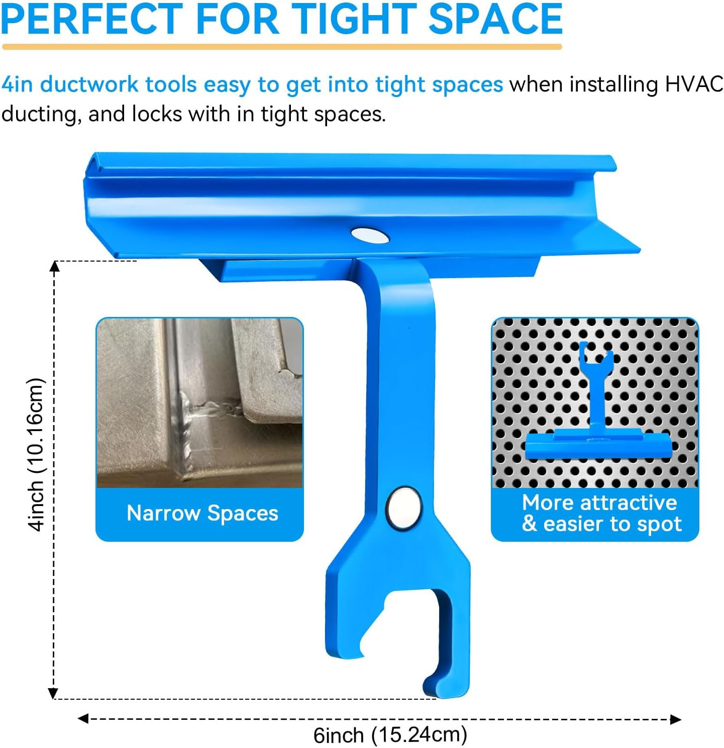 Magnetic PPC & PPF Clips/Cleat Tool for HVAC Ductwork - 4" Magnetic Tdc &Tdf Cli