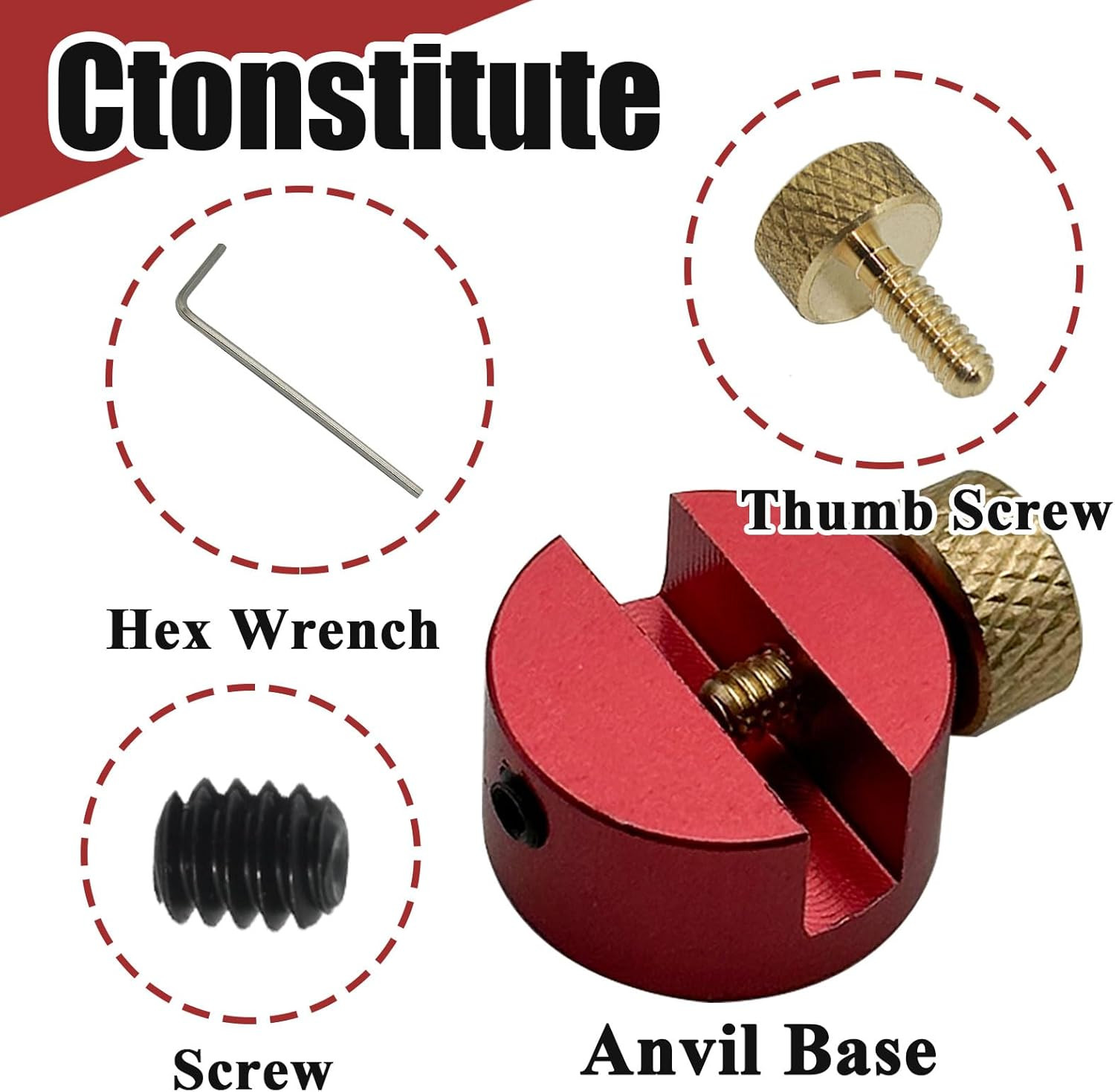 AB1 Lock-N-Load 1 Set Metal Anvil Base Kit for Length Measuring, Work with Compa