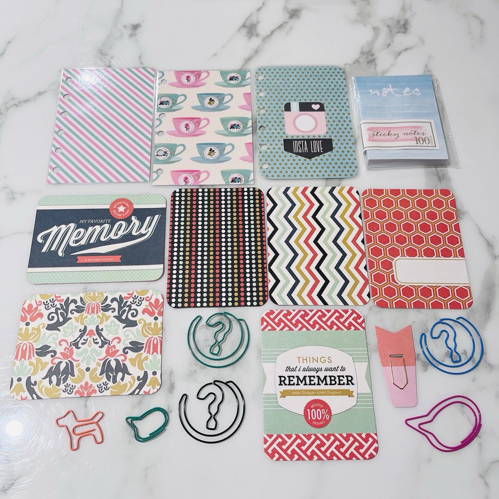 Memory Planner Starter Set Pocket Size Dividers Fit Filofax, Kikkik, LV Pm