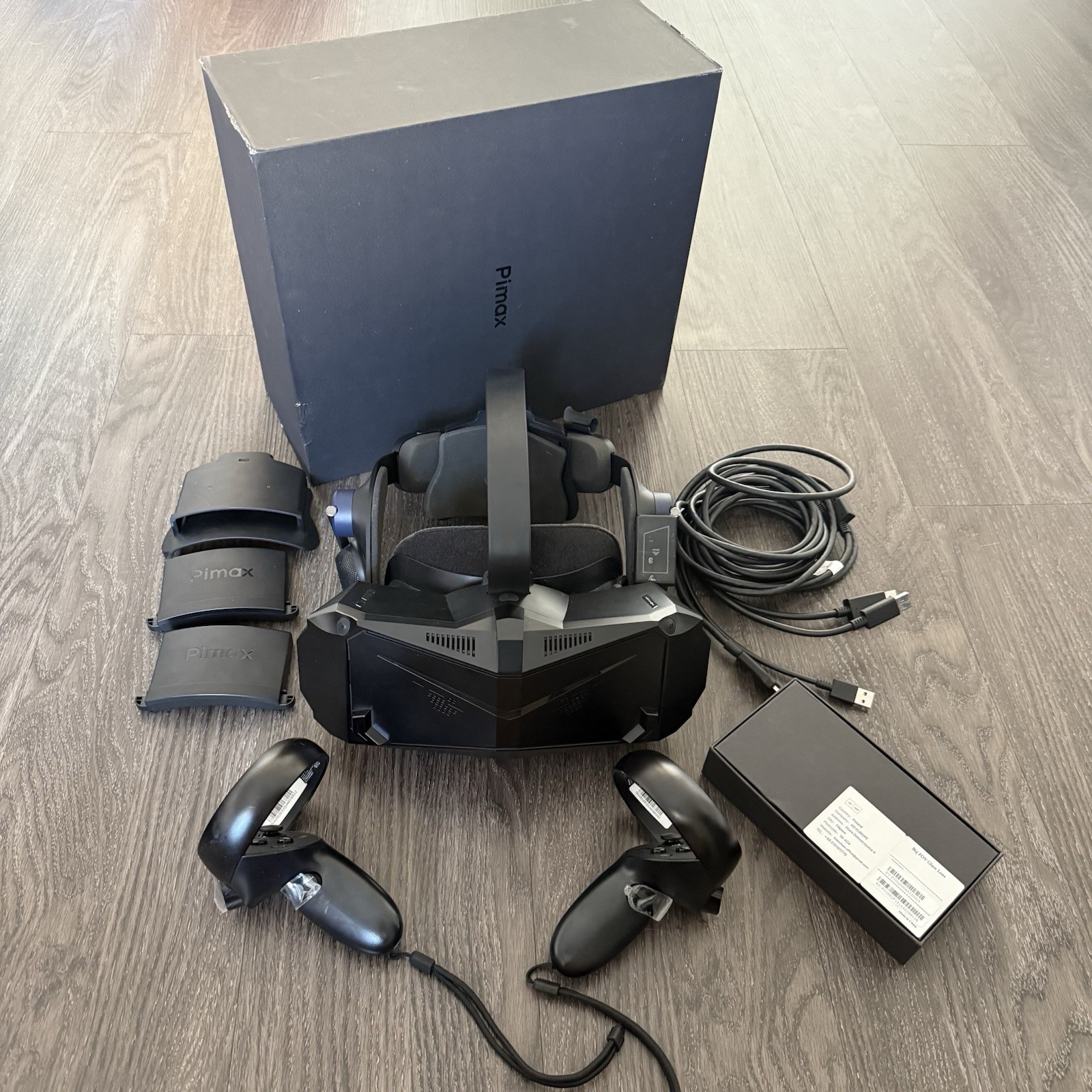 Pimax Crystal OG PCVR Headset W/ Lighthouse Faceplate, Controllers, Dmas Bundle