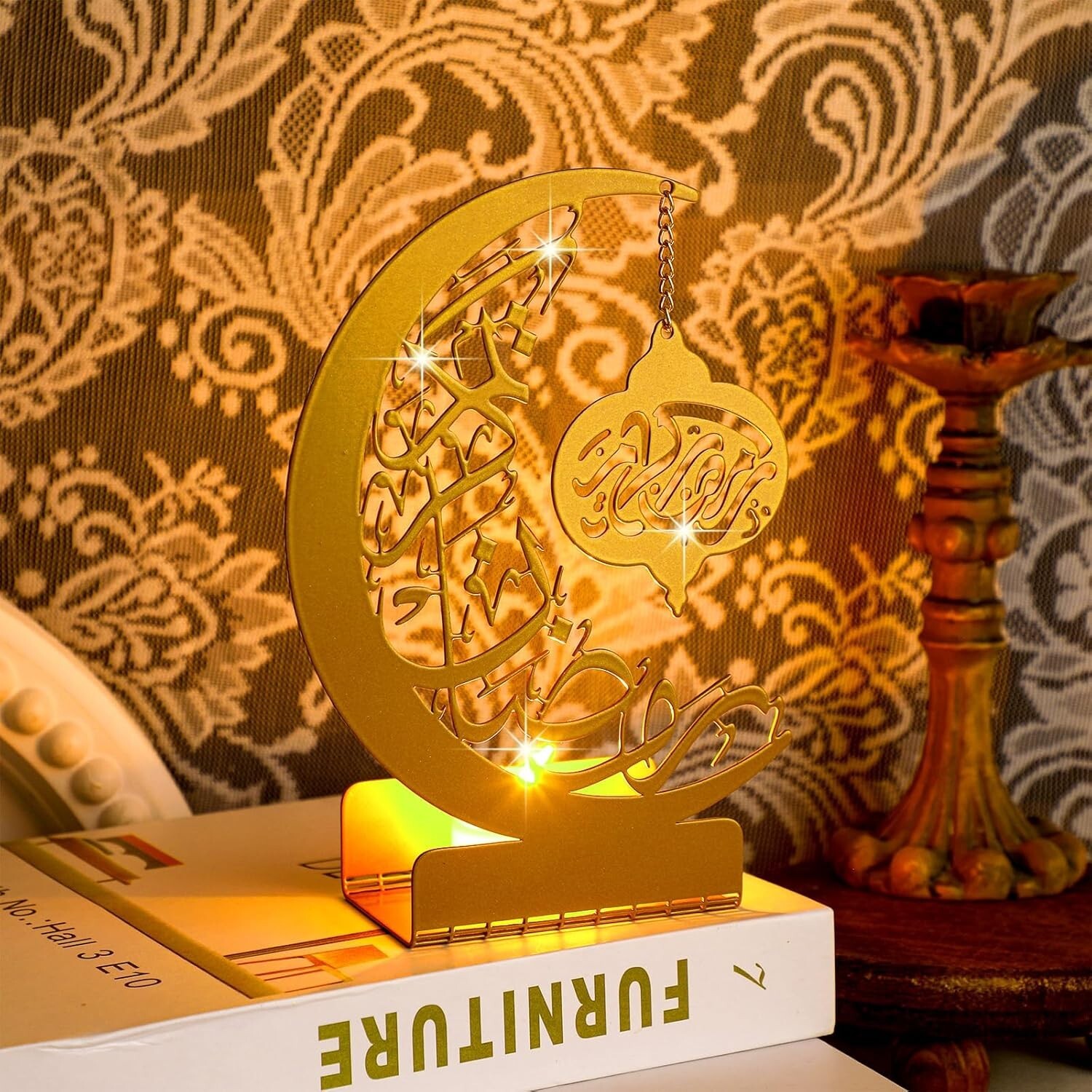 GLOOGLITTER - EID GRAFTS NIGHT TEA - LITE 3D METAL RAMADAN EID MUBARAK ORNAMENTS