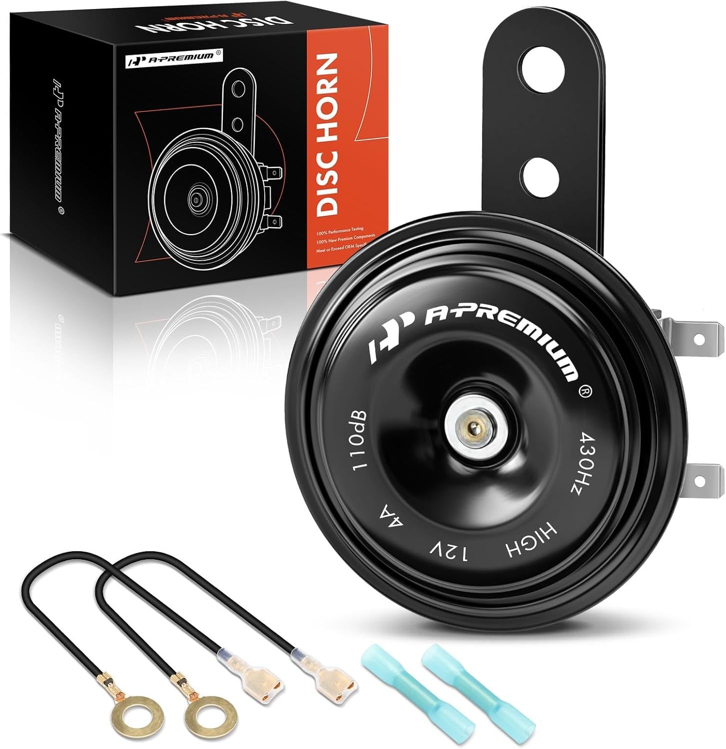 Disc Horn High Universal Electric Horn - 12V 110 dB - Compatible with