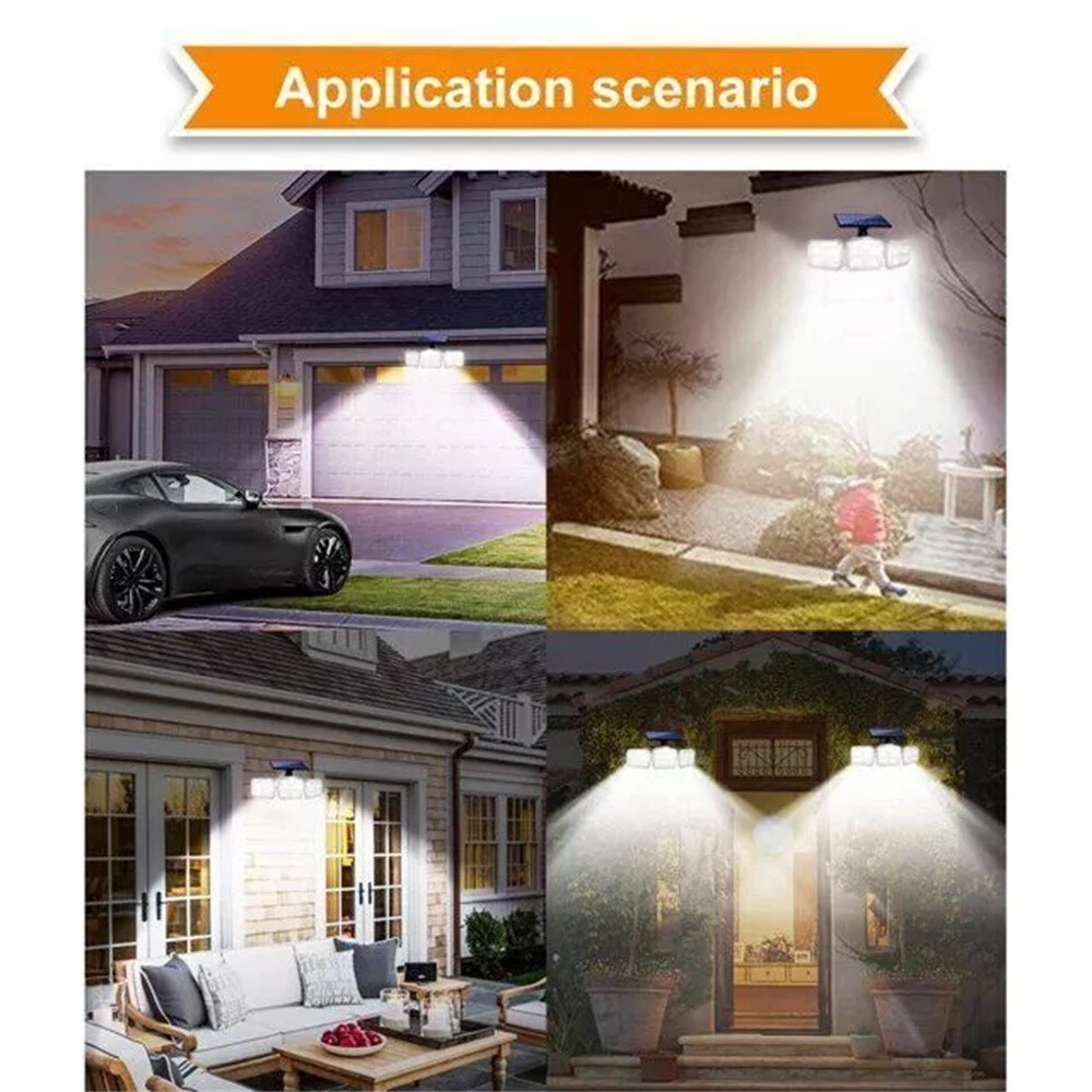 2 Pack 50000LM LED Solar Lights Outdoor Waterproof Motion Sensor Security Lamp
