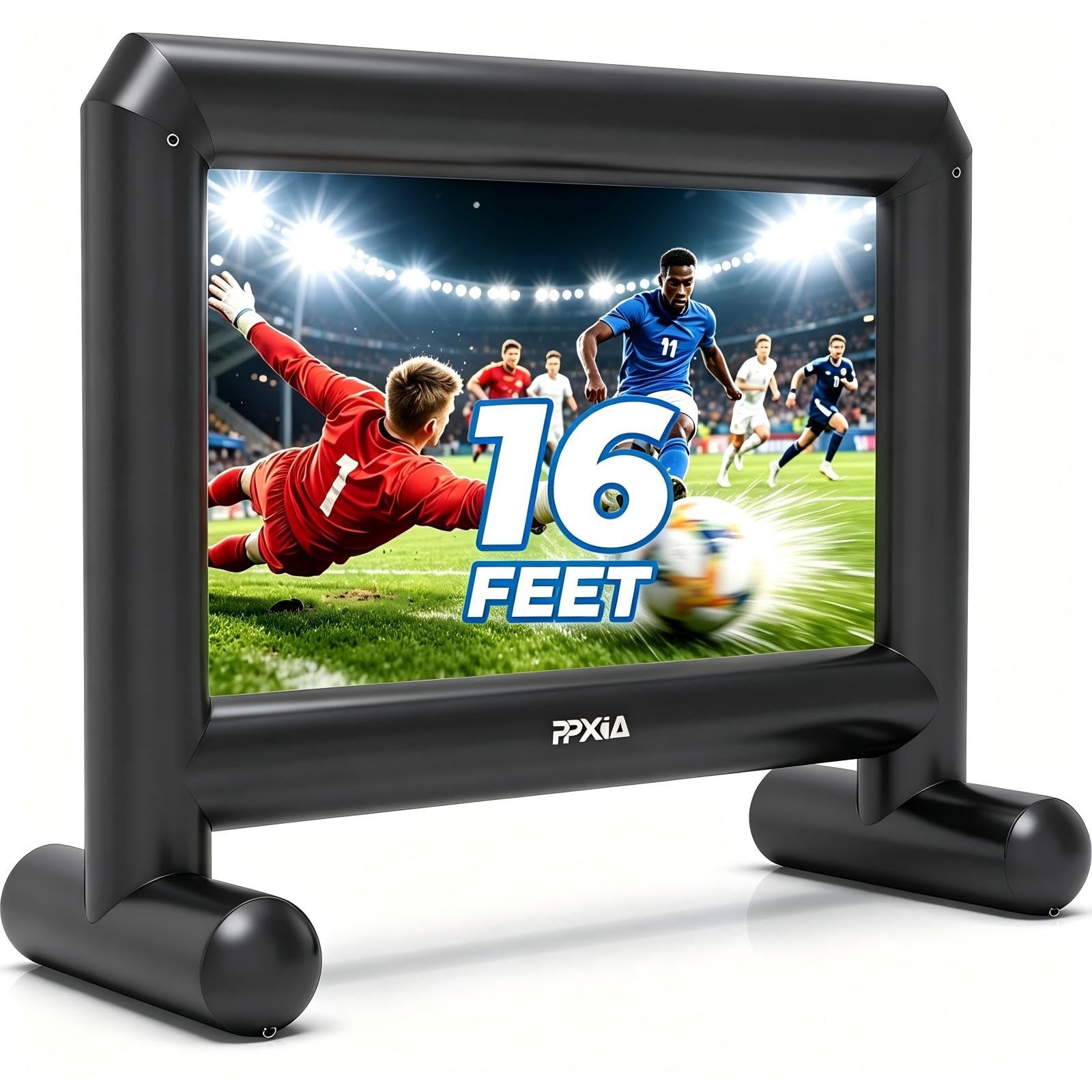 Inflatable Projector Screen for Outside 16ft Blow Up Movie Screen Outdoor wit...