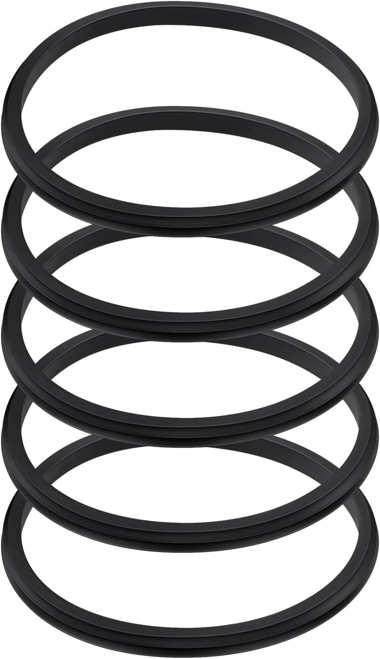 5 Pcs Black Replacement Lid Seal Gaskets,Rubber Seal Replacement Gasket for Lid