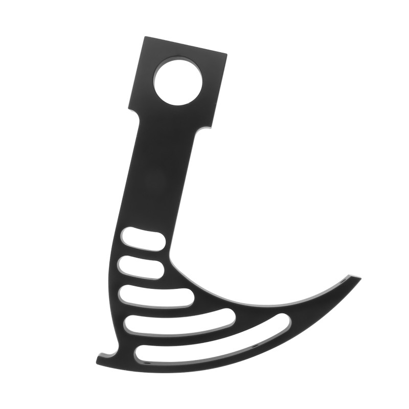 Motorcycle Curved Vertical Side Mount License Plate Bracket For Harley Black