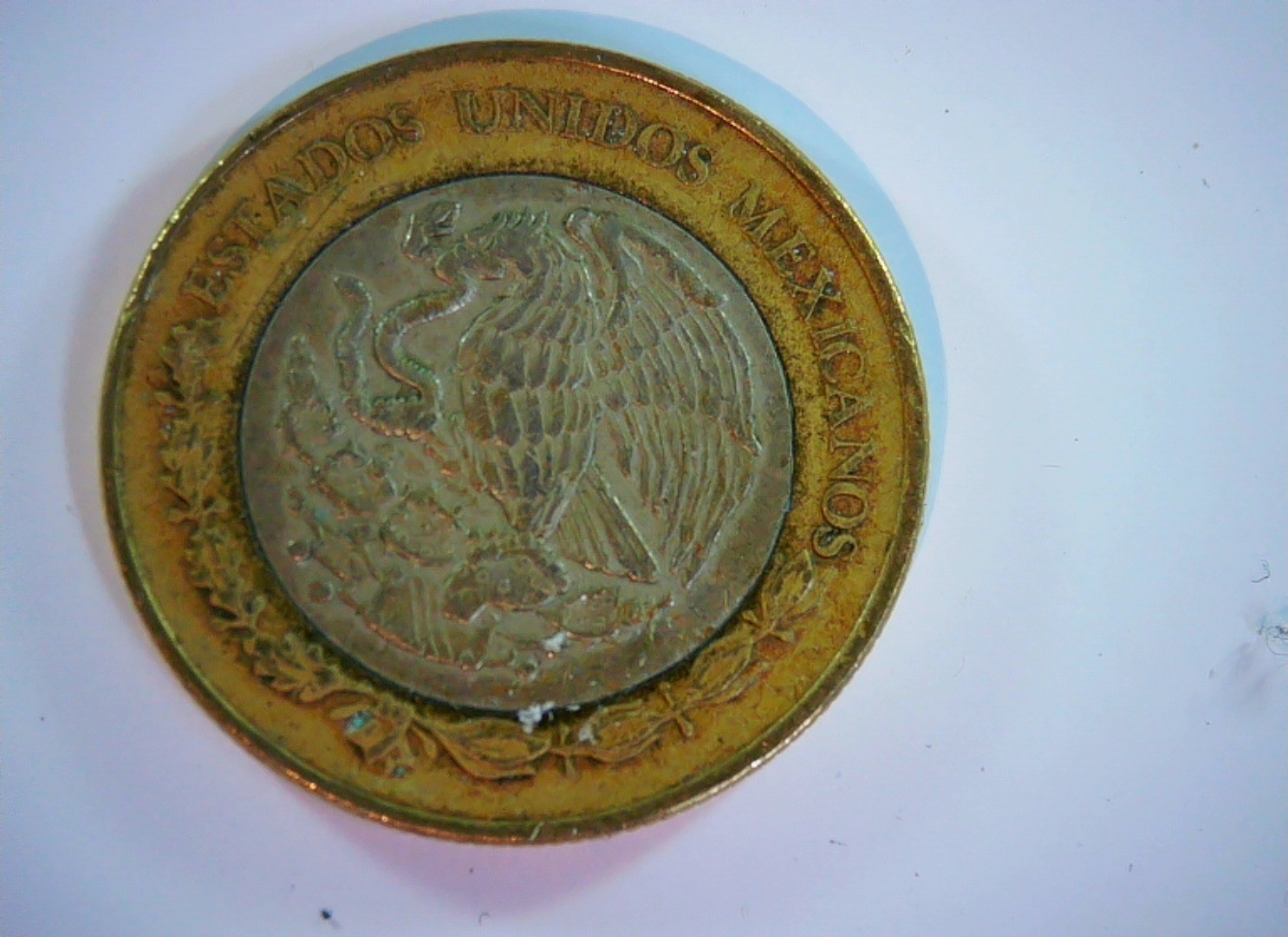Mexico 2005 10 Pesos Mexican 10 Pesos (bimetallic, Aztec Sun Stone / Eagle) Coin