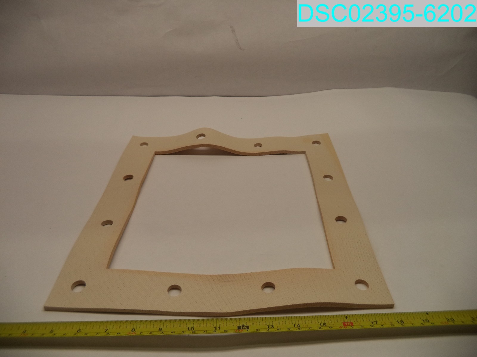 QTY=2: 21185 Off White Gaskets For Standard Above Ground Skimmer 14" X 14"