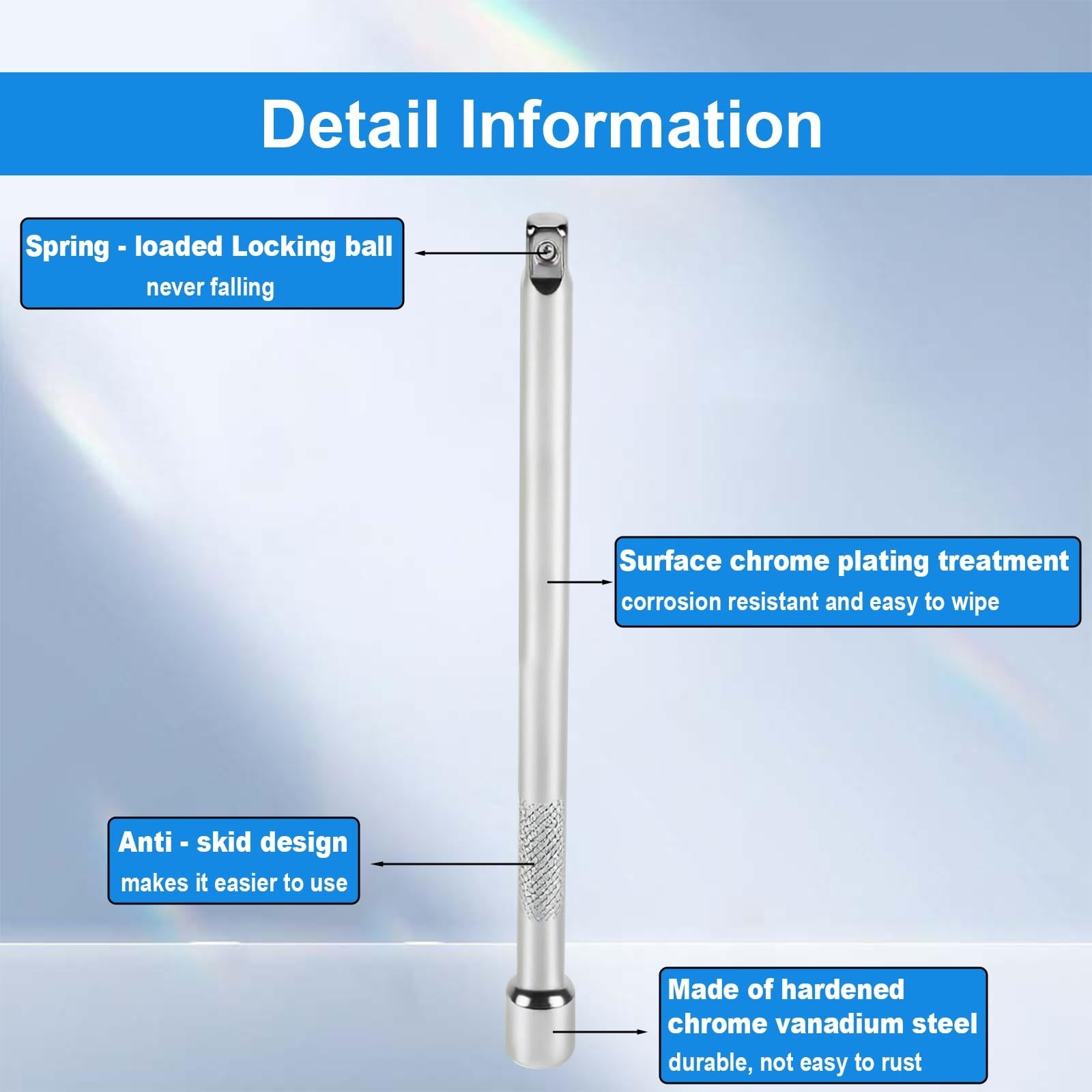 3/8 Inch Drive Extension Bar Set, Socket Extension Set Include 3, 6, and 10 I...