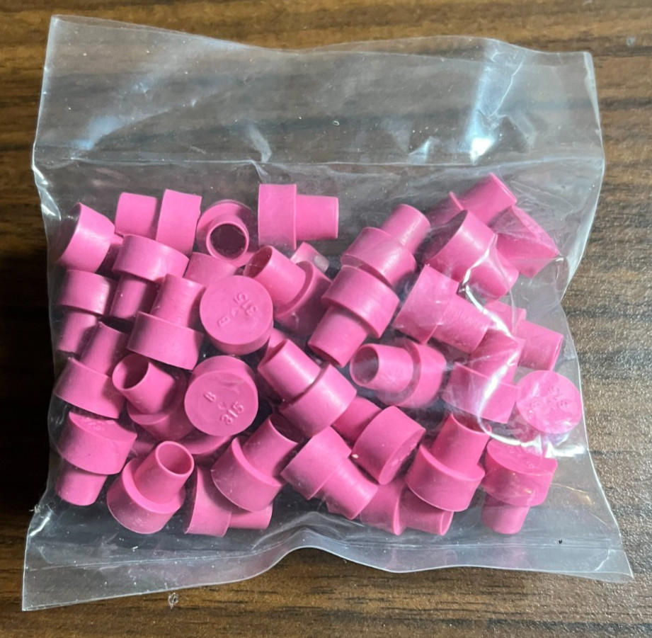 Economy NMR Tube Caps • Fuchsia • 5mm • TC-5-EVA-F-50, Pack of 50