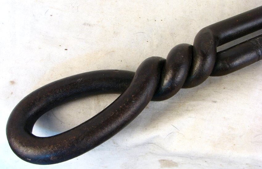 ANTIQUE ADJUSTABLE WRENCH *BLACKSMITH MADE* TWIST HANDLE