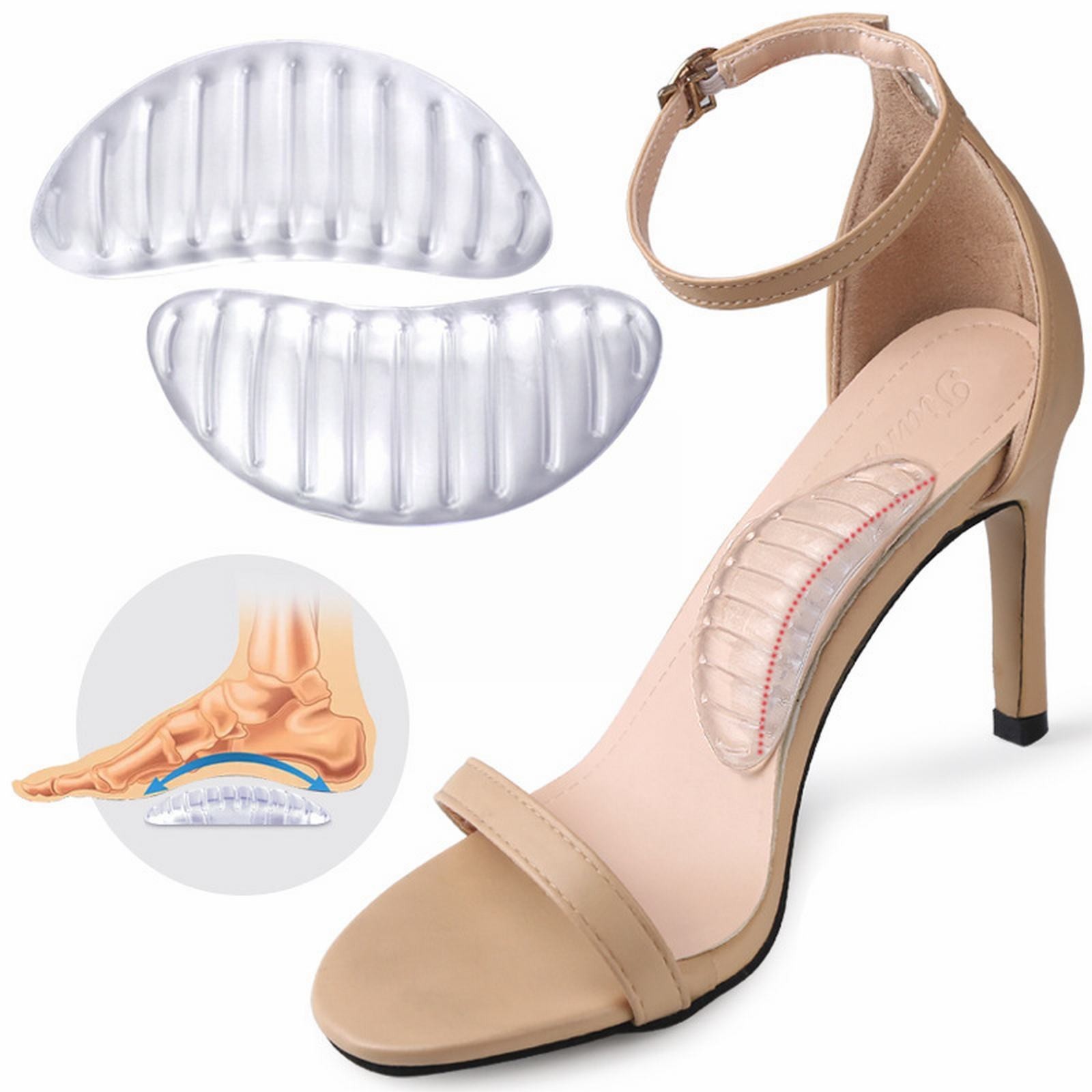 Foot Arch Support Shoe Inserts Self Adhesive Heel Cushion for Plantar Fasciitis