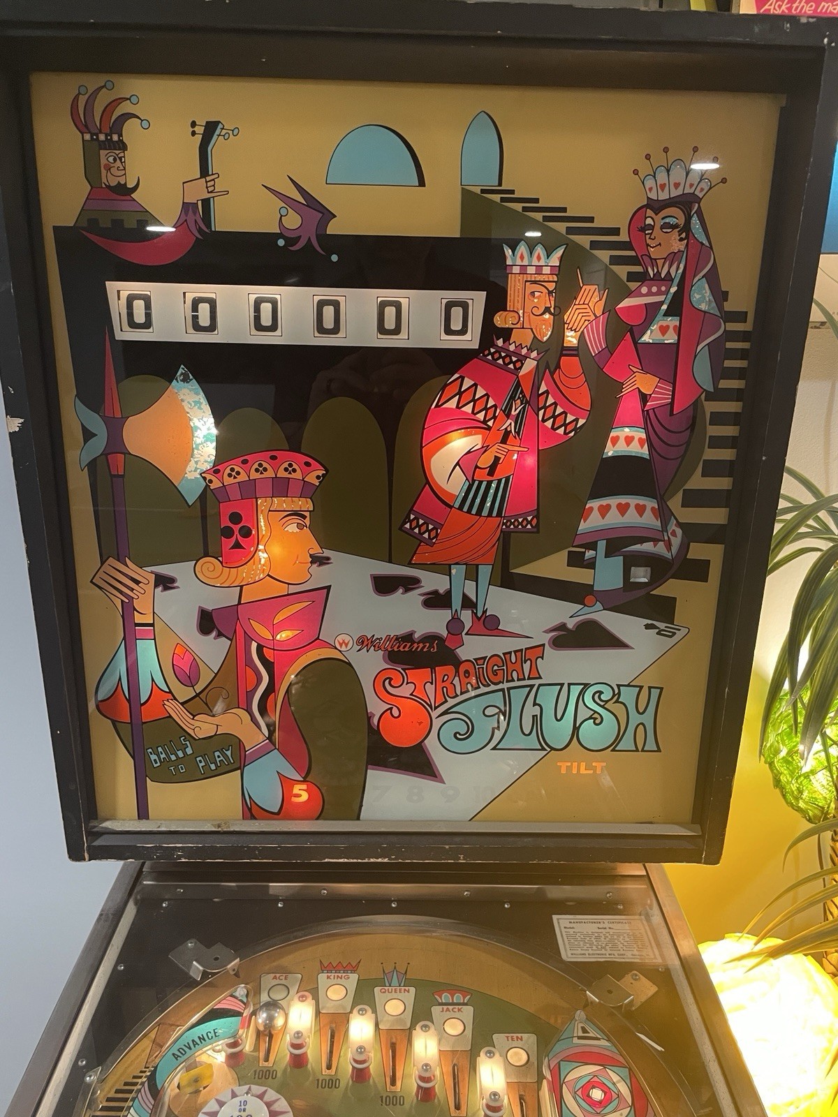 1970 Straight Flush Pinball Machine