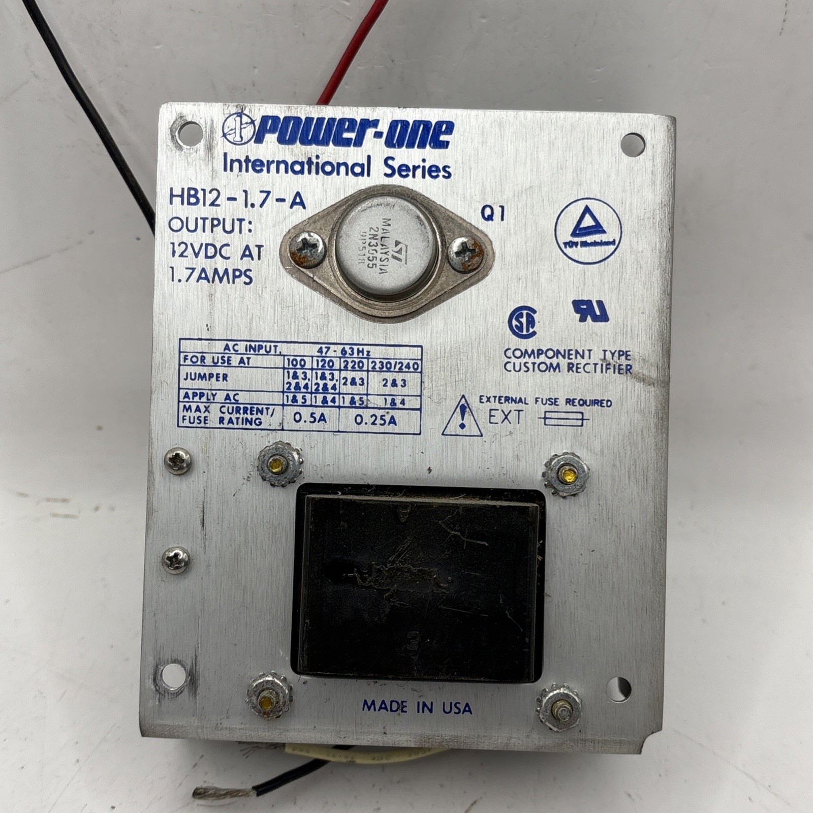 Power One HB12-1.7-A 12VDC 1.7A Power Supply