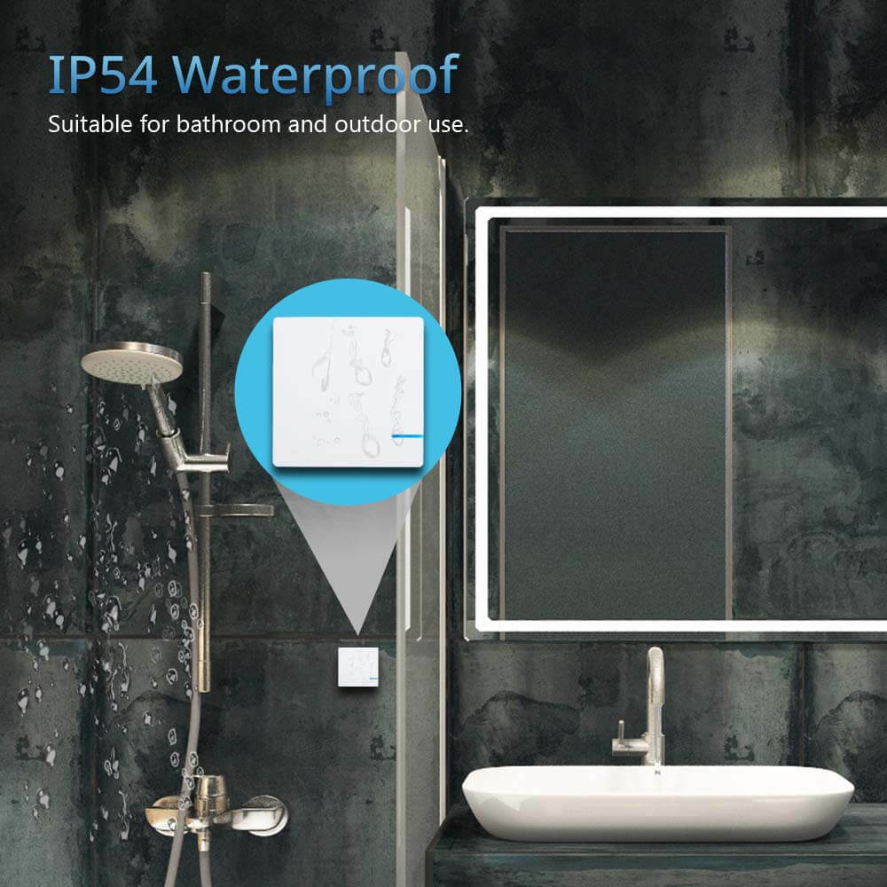 Waterproof 3-Way Wireless Receiver Light Switch Kit for Lamp Remote Control 110V