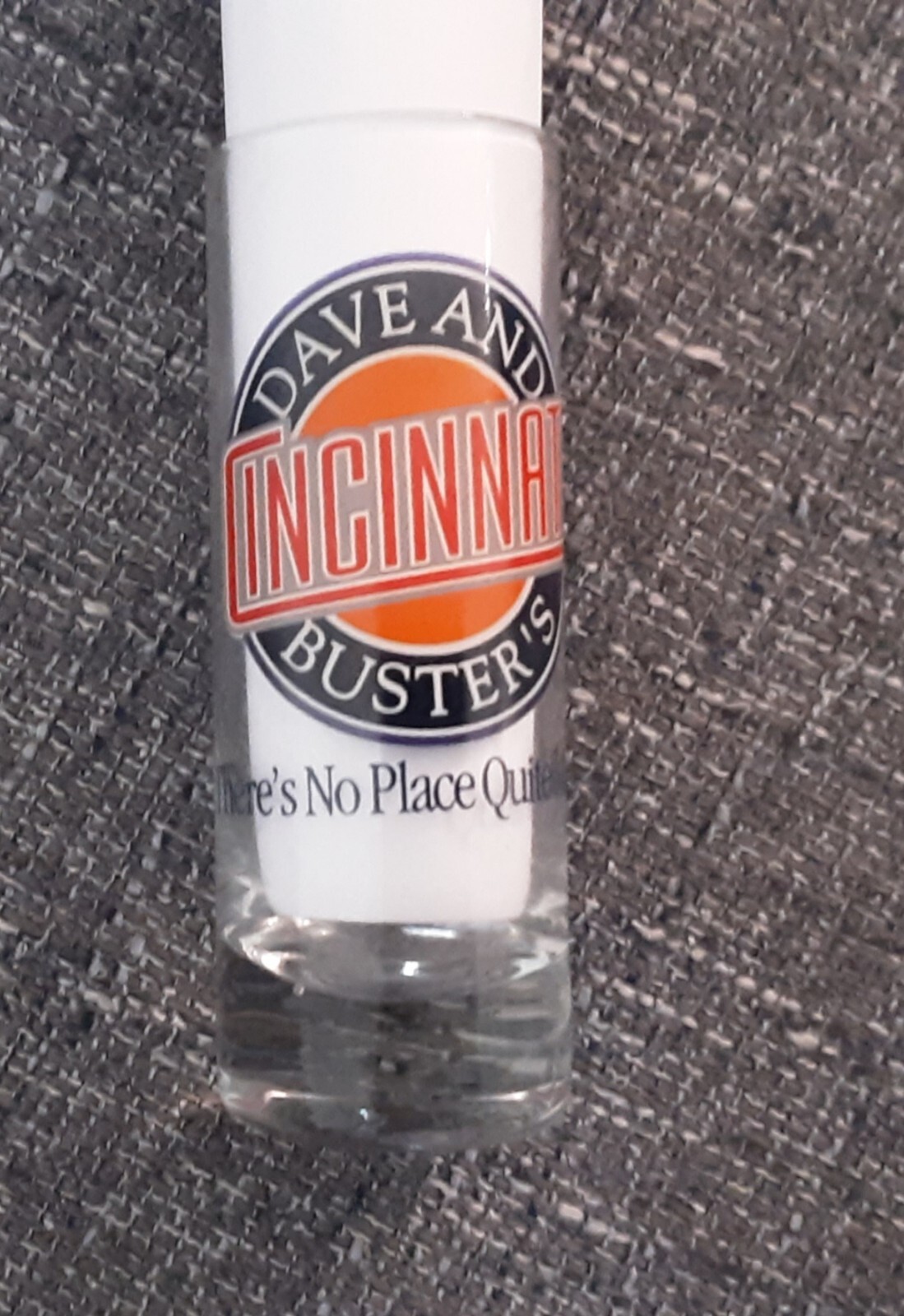 Cincinnati Dave And Buster's Souvenir Clear Tall Shot Glass