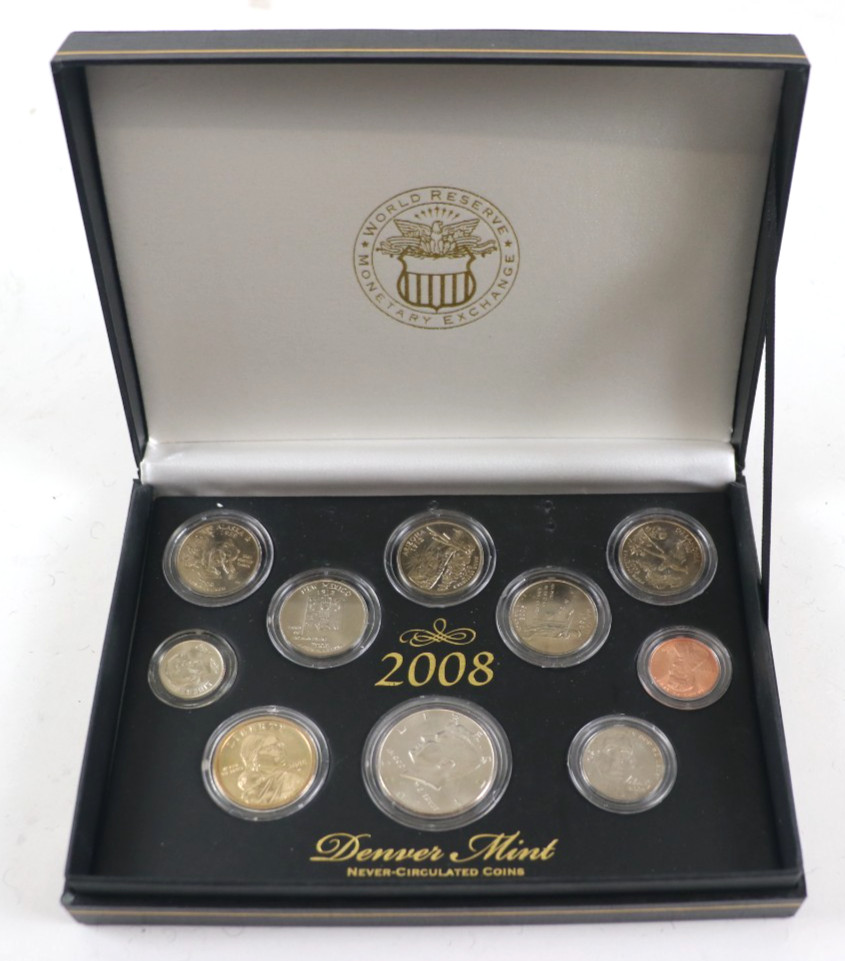 2008 Denver Mint Collection Never-Circulated Coins 10 Coins
