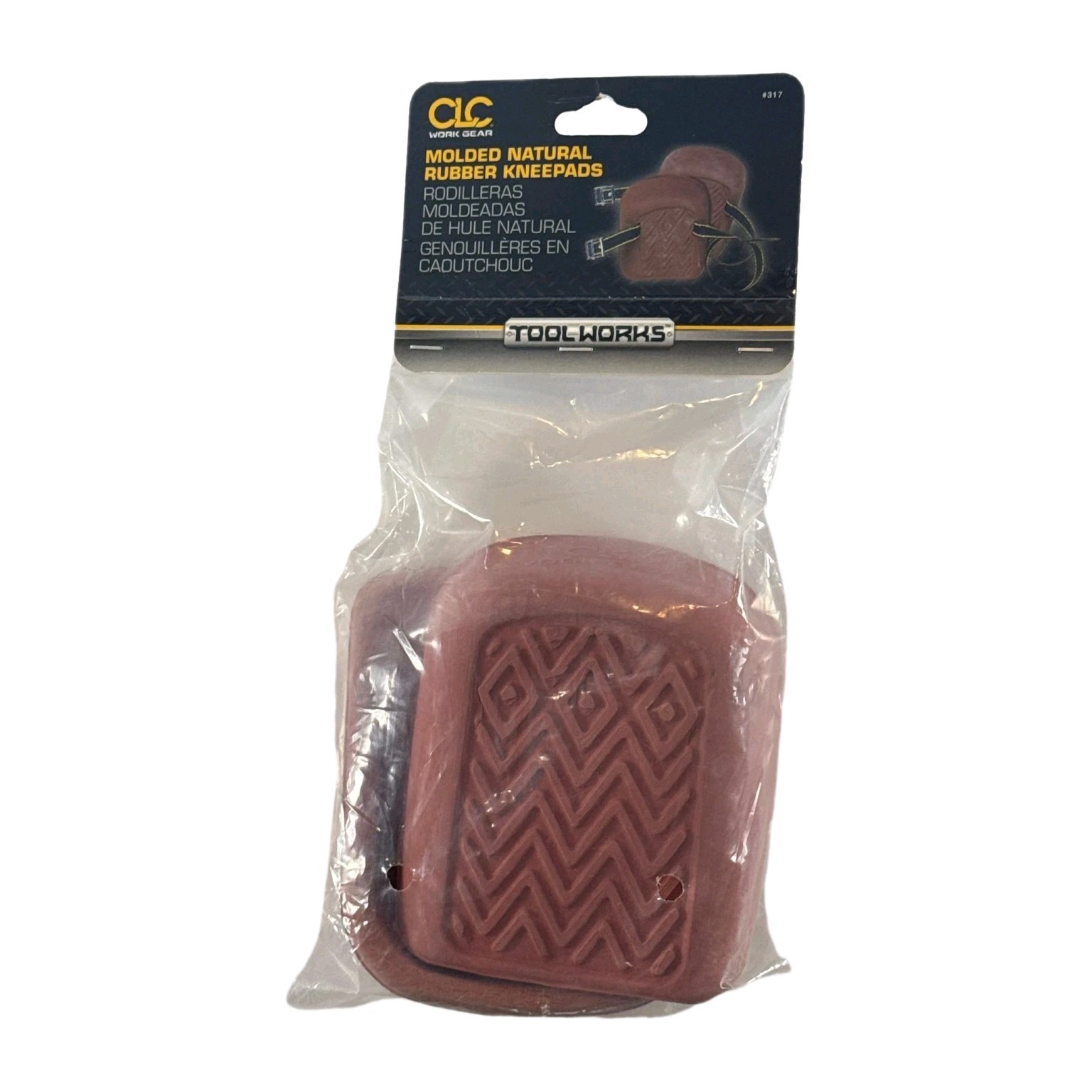 CLC Custom Leathercraft 317 Molded Rubber Knee Pads Adjustable Strap
