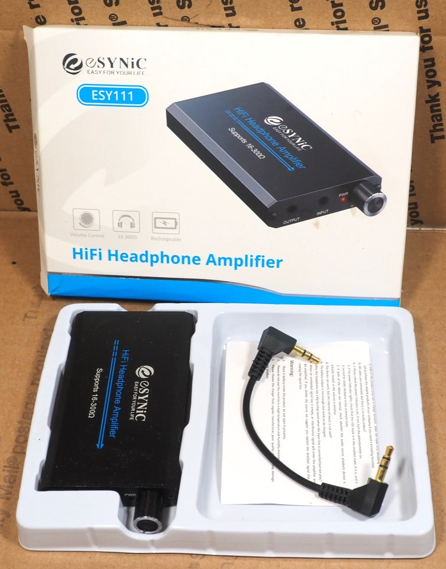 eSynic Professional 16-300Ω Headphone Amplifier Rechargeable Headphone AMP